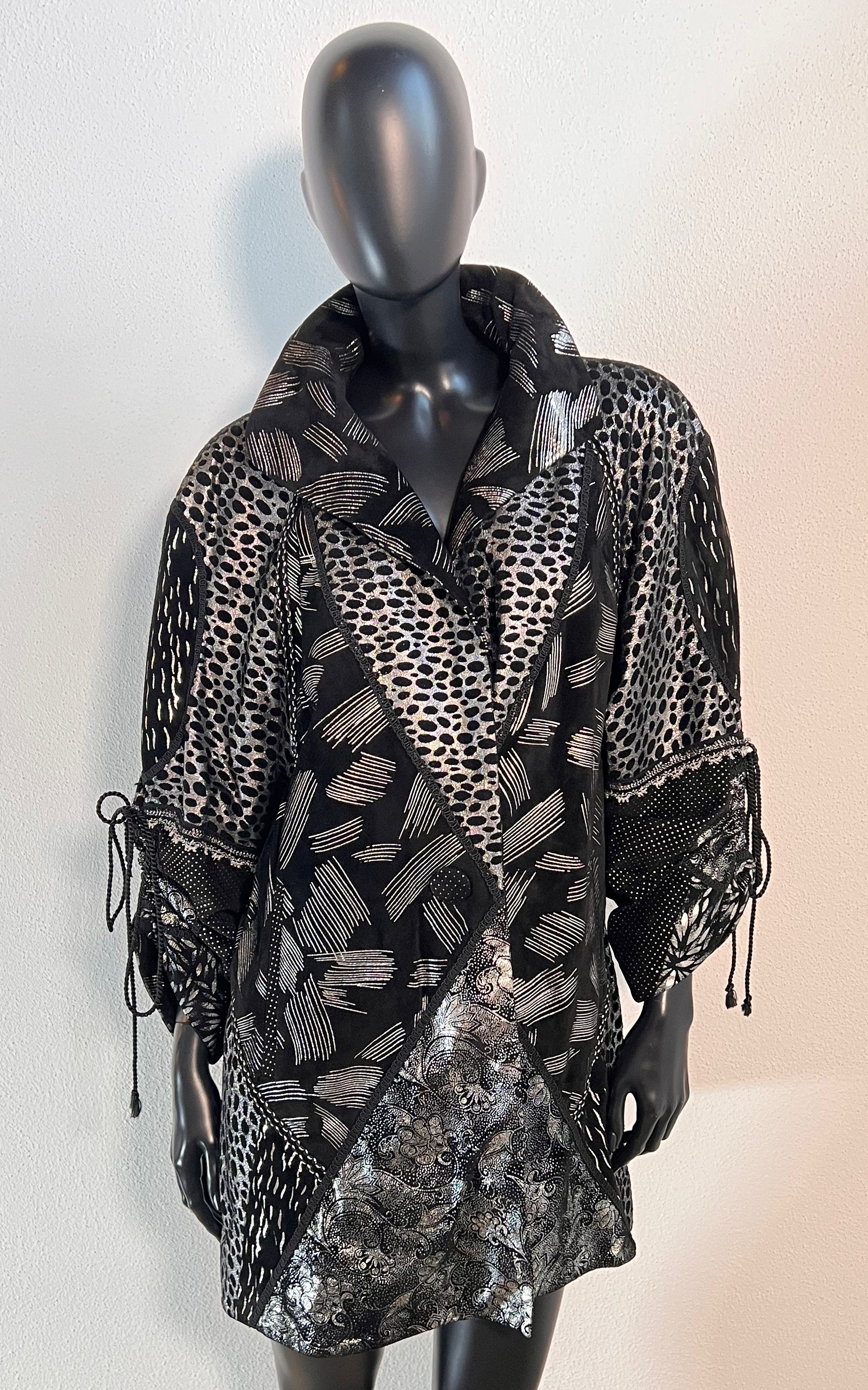 Giacca in pelle scamosciata vintage anni '90