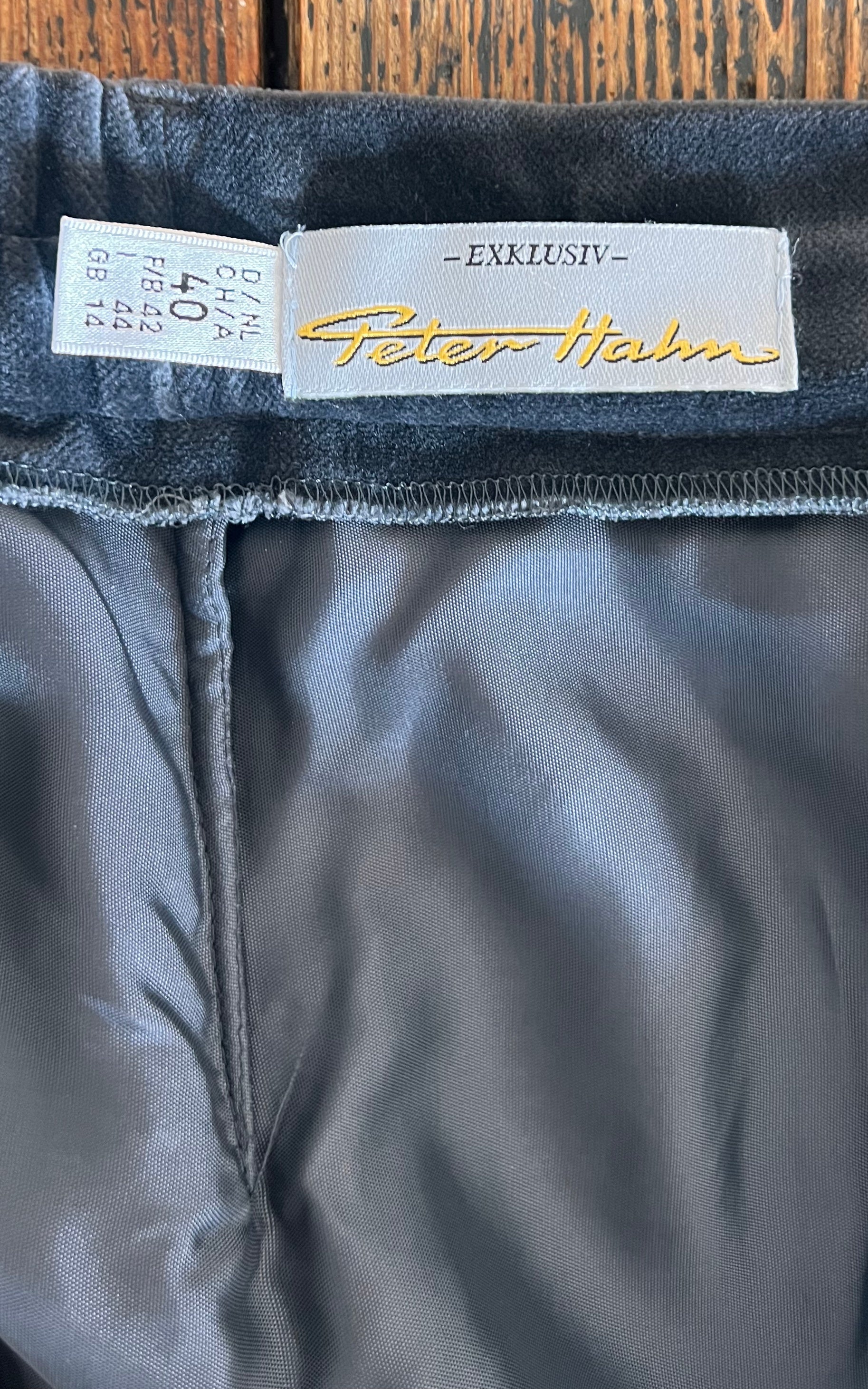 Vintage 90s Darkgrey Velvet Trousers