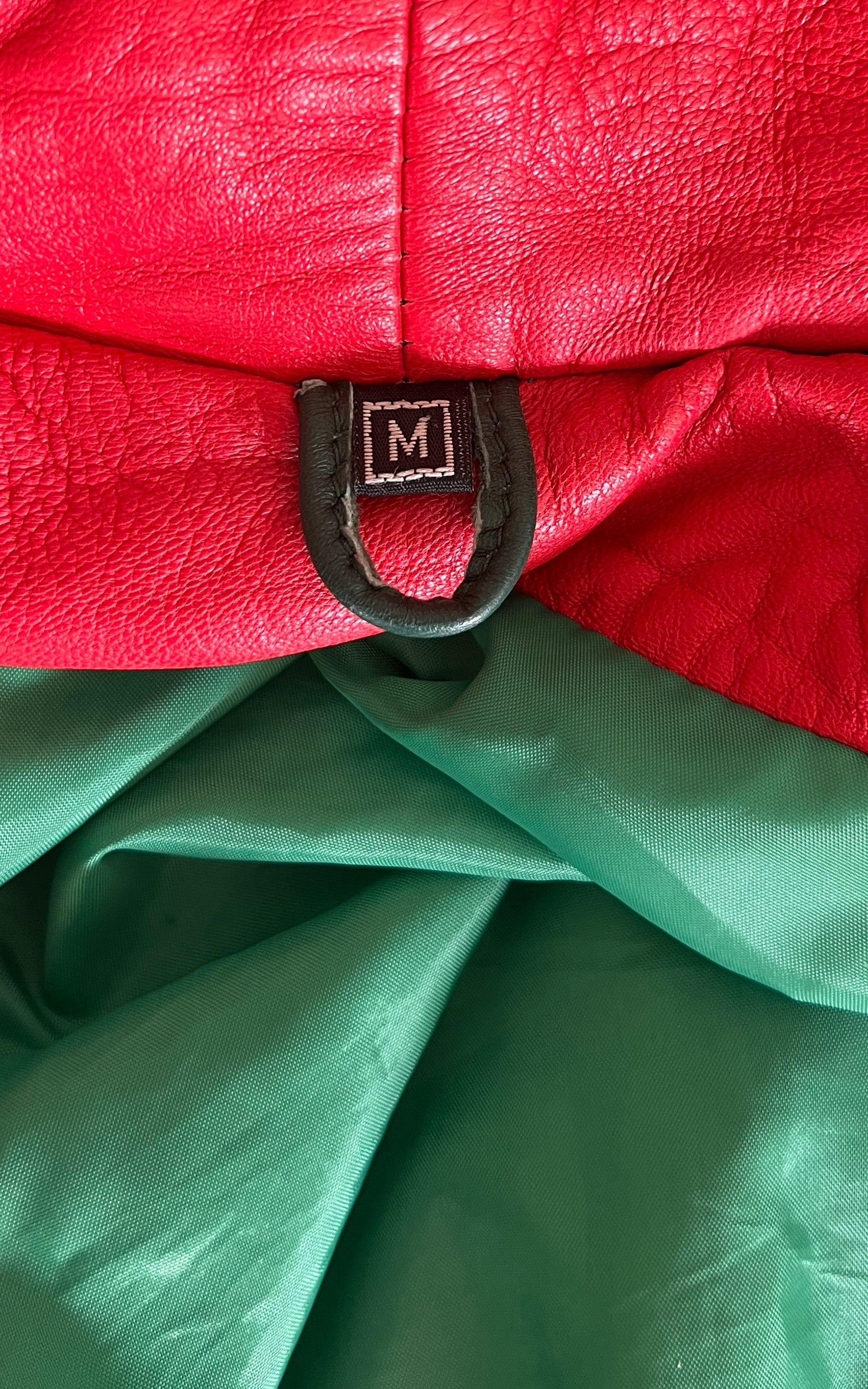 Vintage 80s Butterfly Leather Bomber Jacket