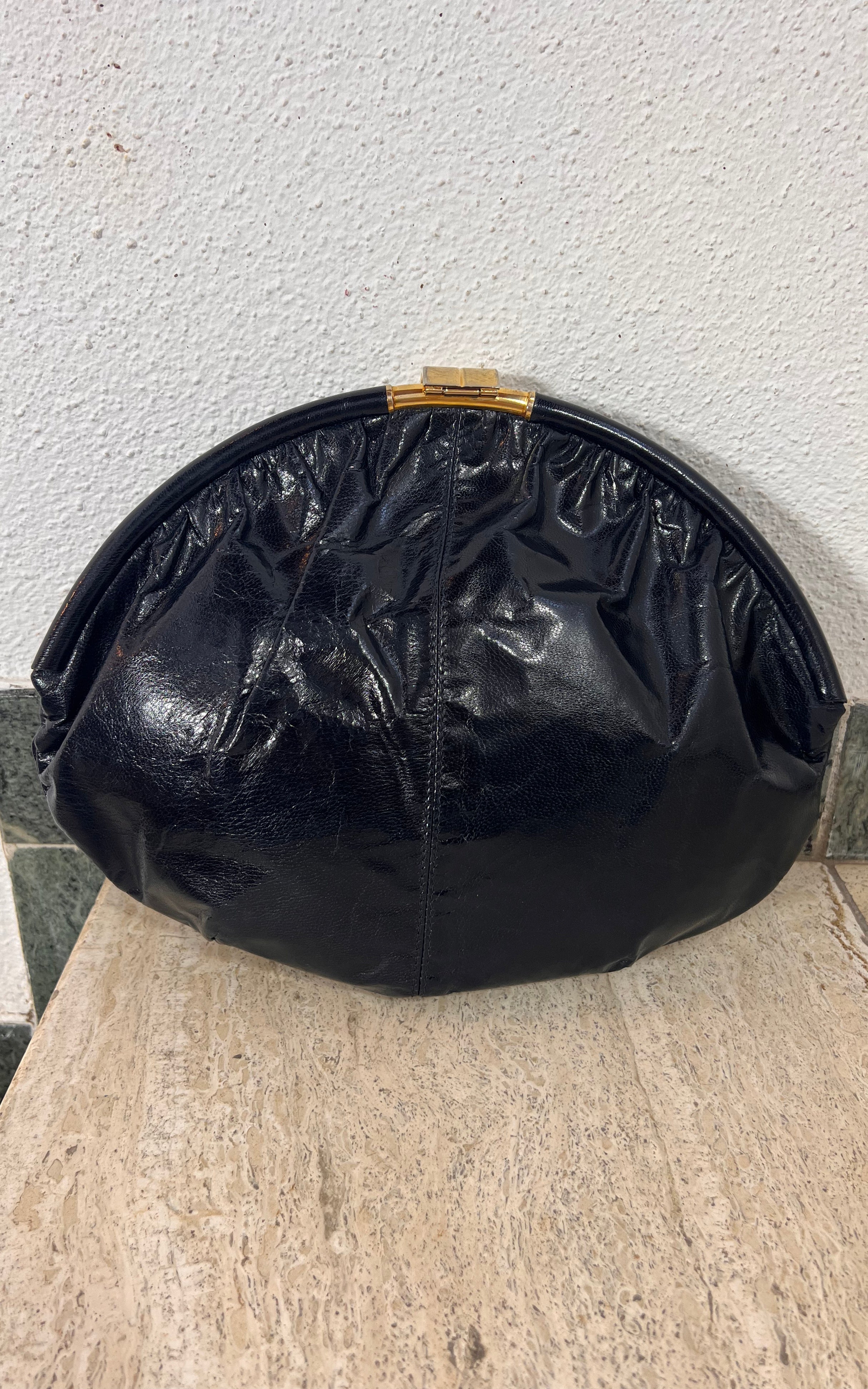 Vintage 70s Darkblue Rodo Italy Clutch Bag