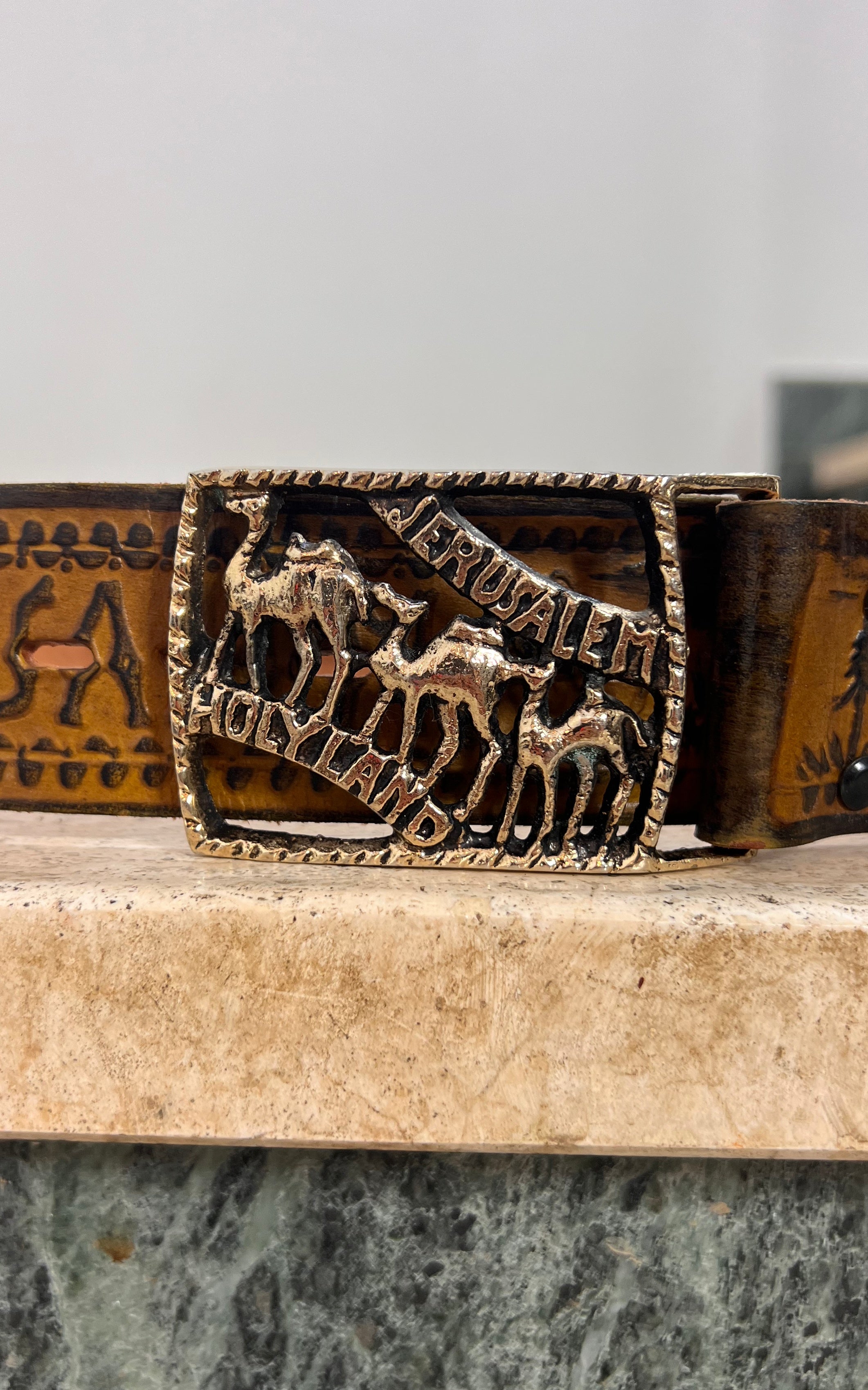 Vintage MENS 70s Jerusalem Belt