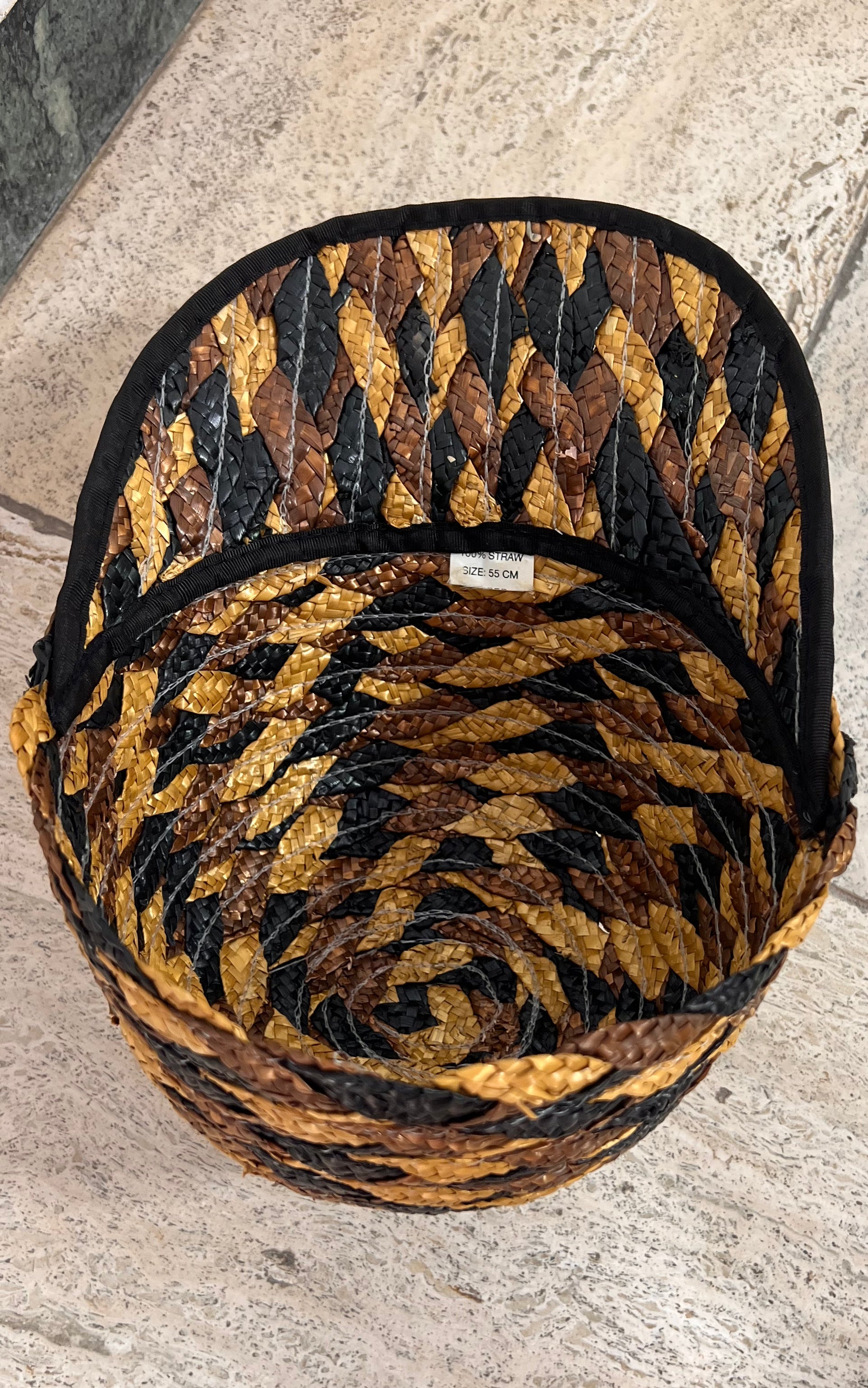 Vintage Woven Straw Cloche Hat