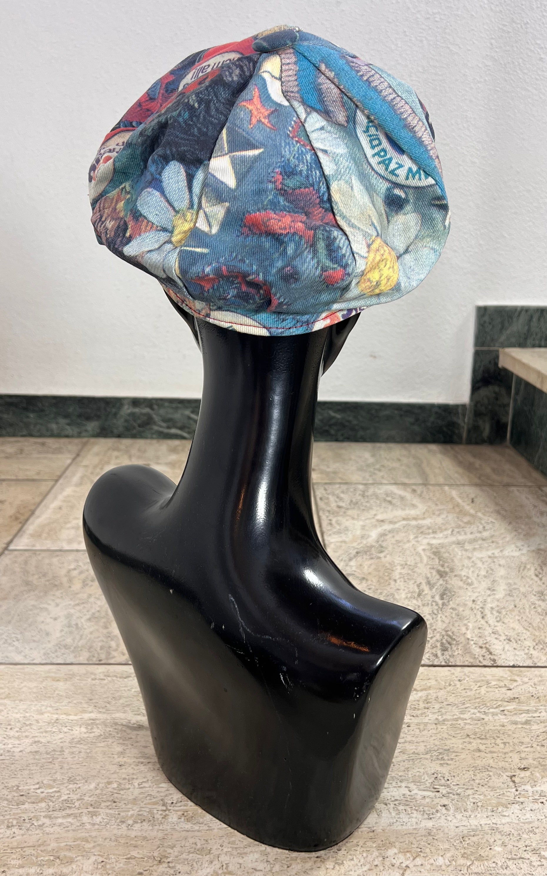 Vintage Modzart London Memphis Print Baker Boy Hat - New Old Stock