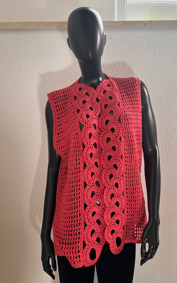 Vintage Handmade 70s Crochet Vest