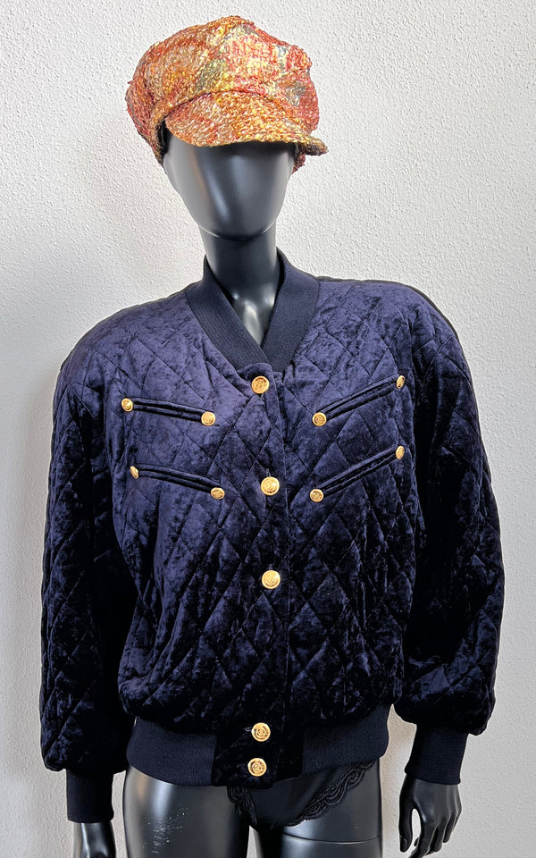 Vintage 90s Velvet Bomber Jacket
