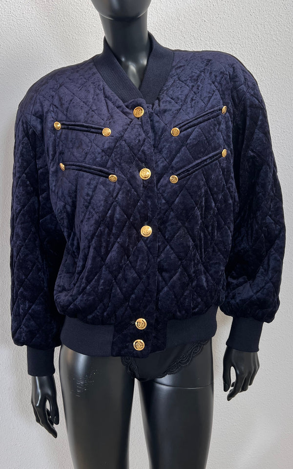 Vintage 90s Velvet Bomber Jacket
