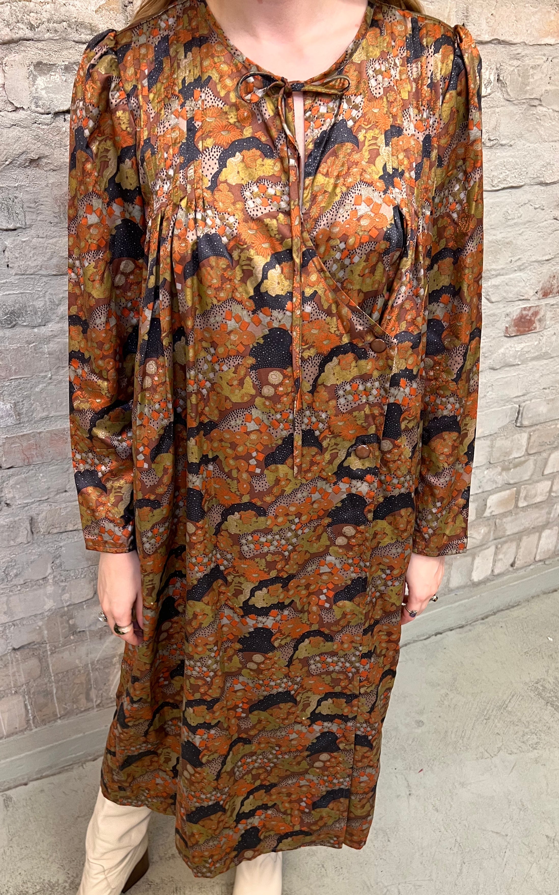 Vintage 70s Ungaro Parallele Silk Dress