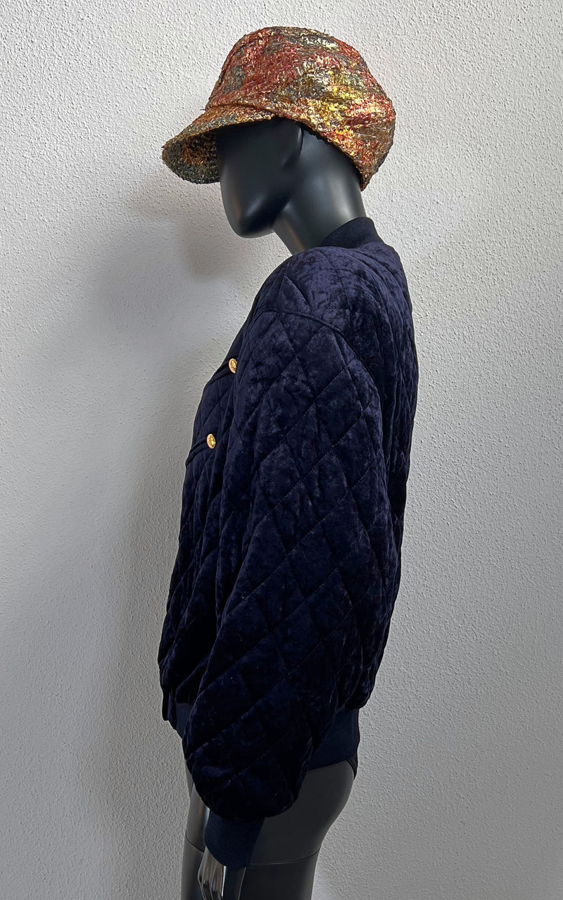 Vintage 90s Velvet Bomber Jacket