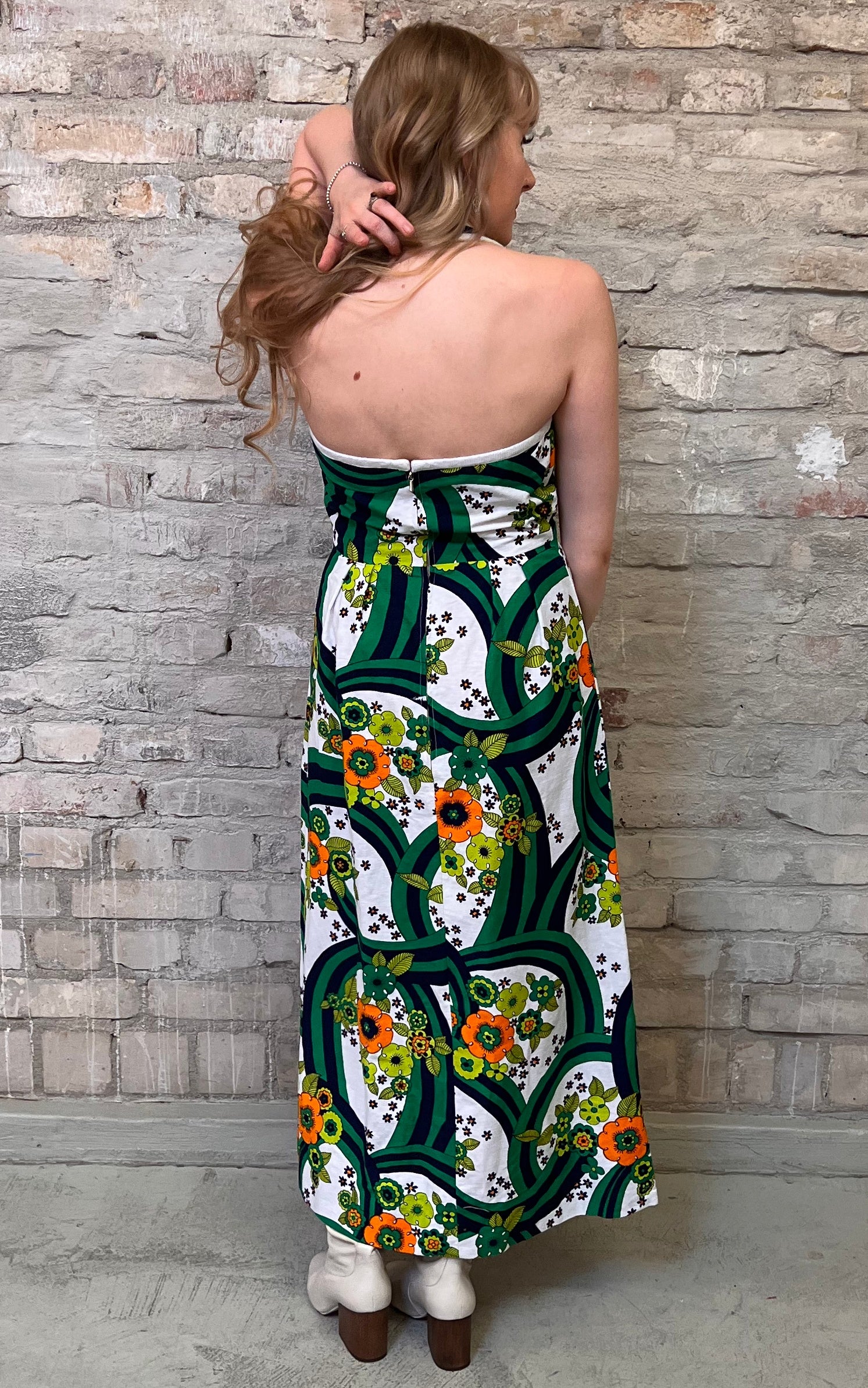 Vintage Psychedelic Neckholder Dress