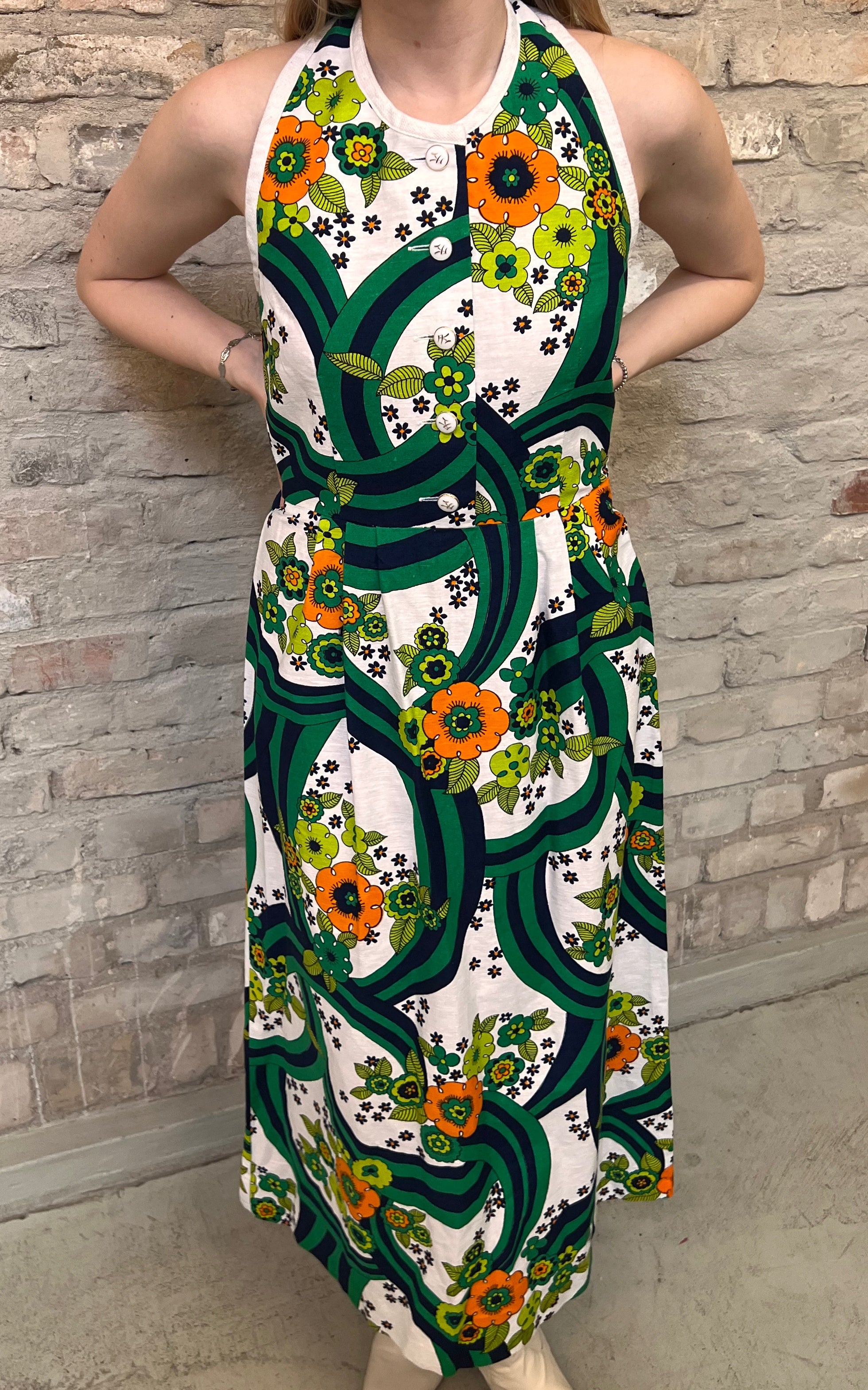 Vintage Psychedelic Neckholder Dress