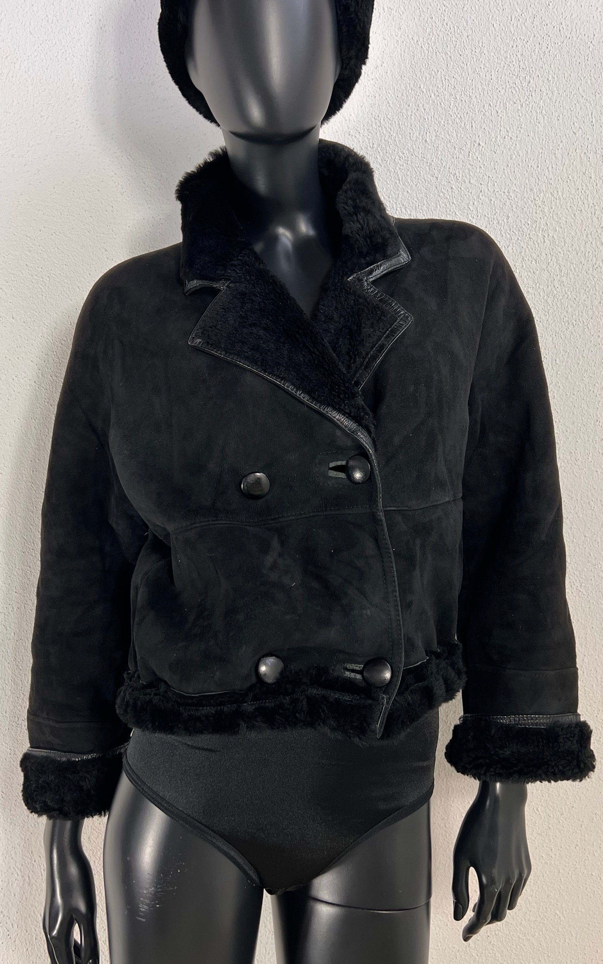 Vintage Cropped Shearling Jacket