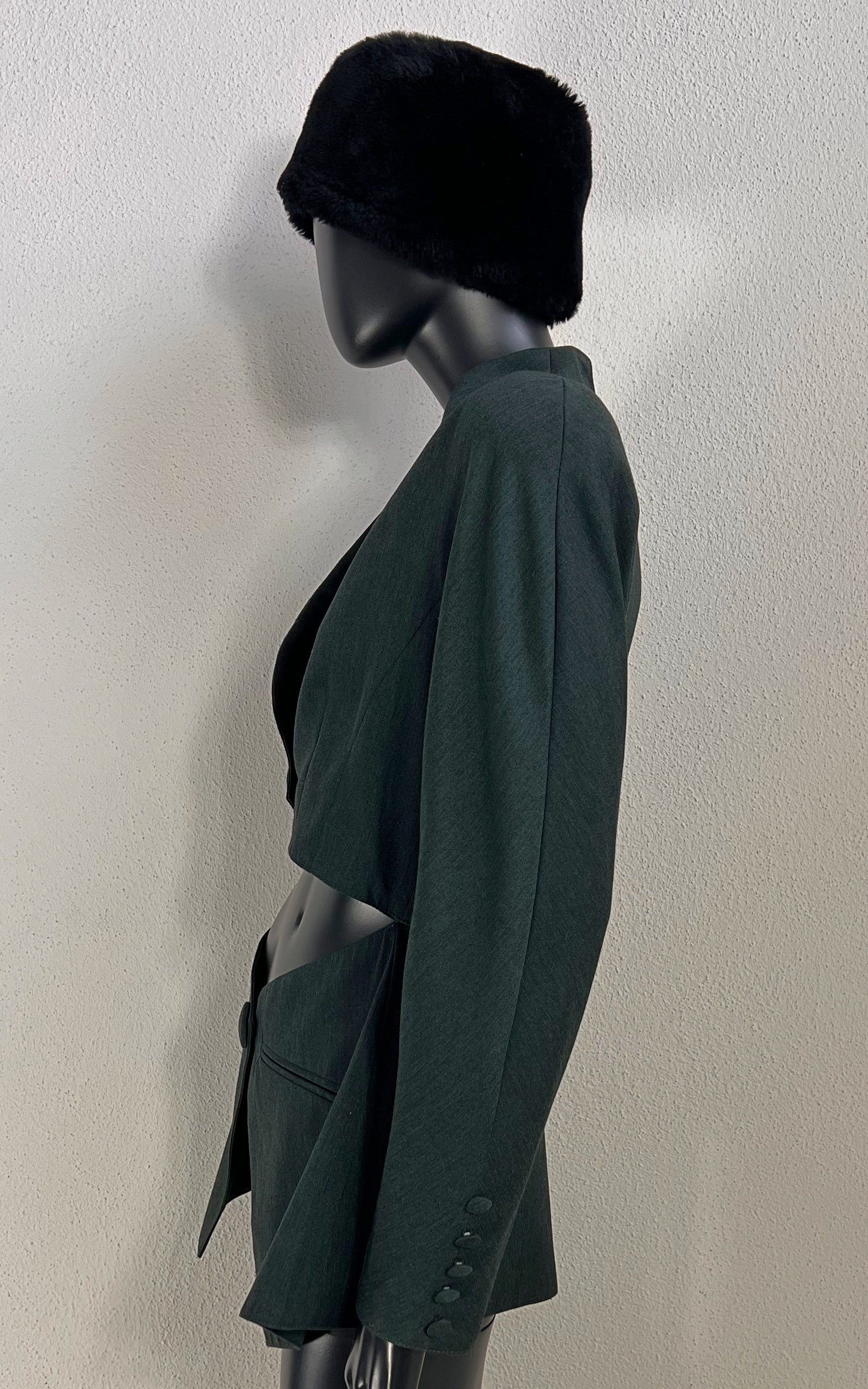 Vintage 90s Darkgreen Cut Out Blazer