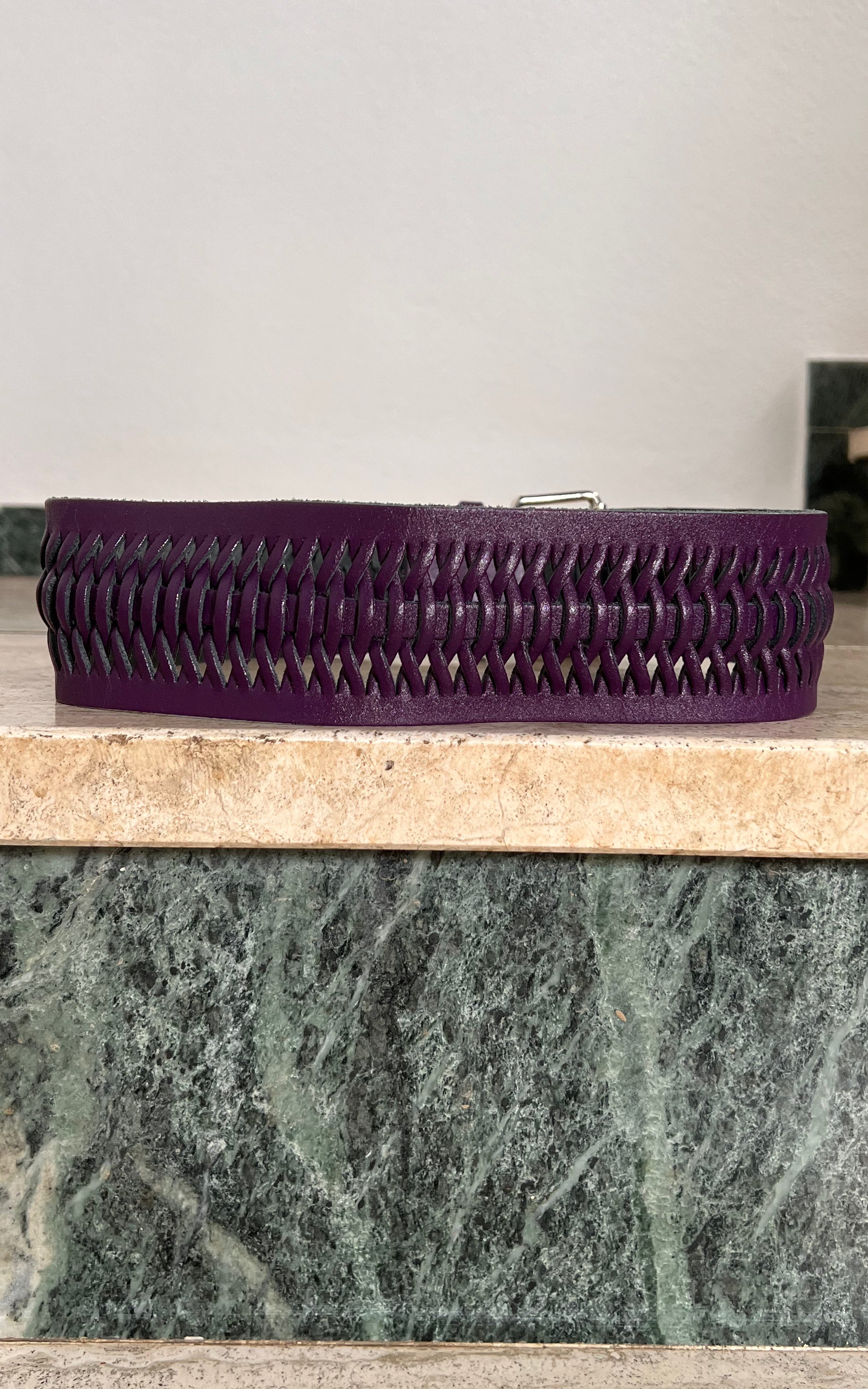 Vintage Violet Leather Belt