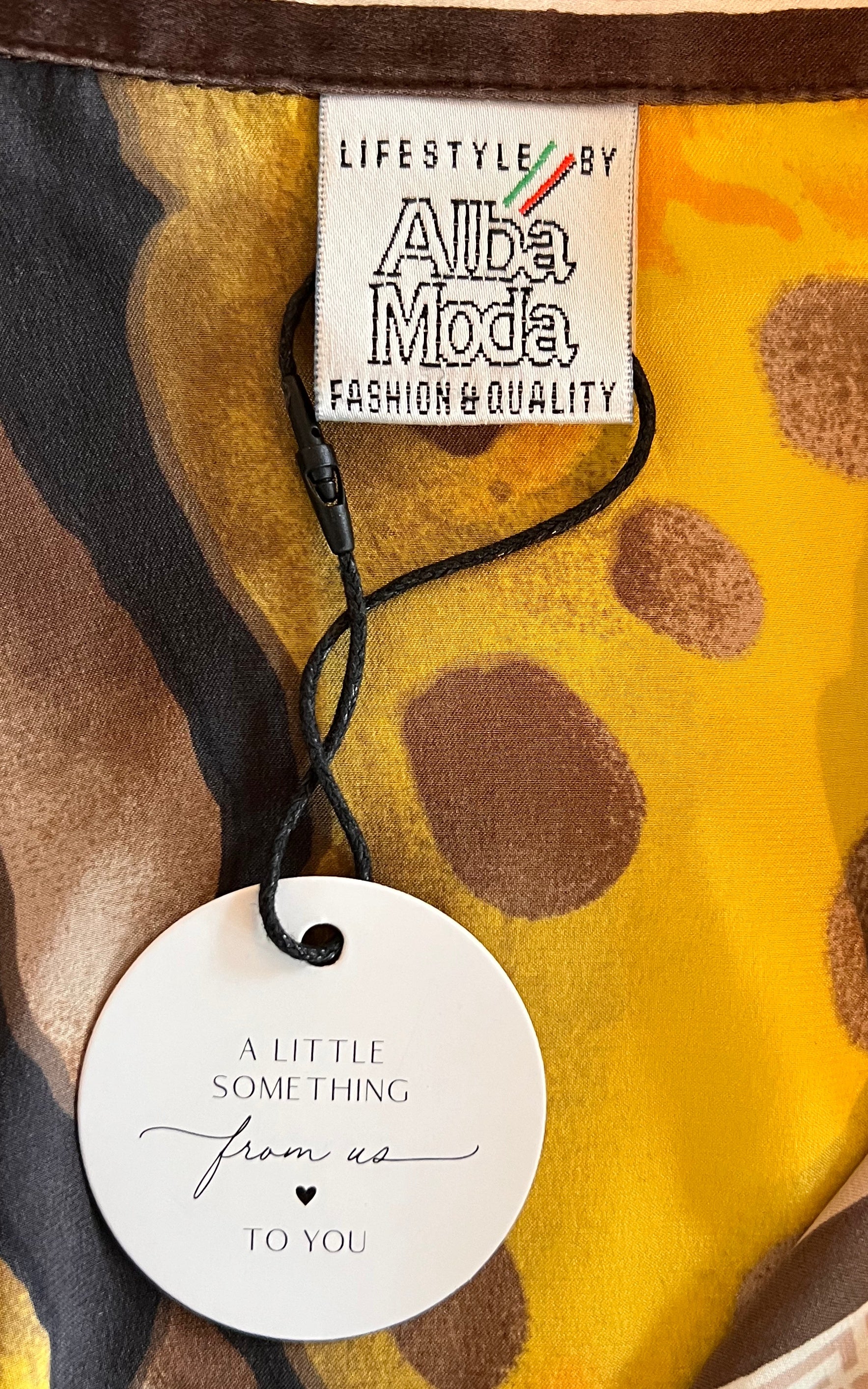 Vintage Alba Moda Animal Print Silk Blouse