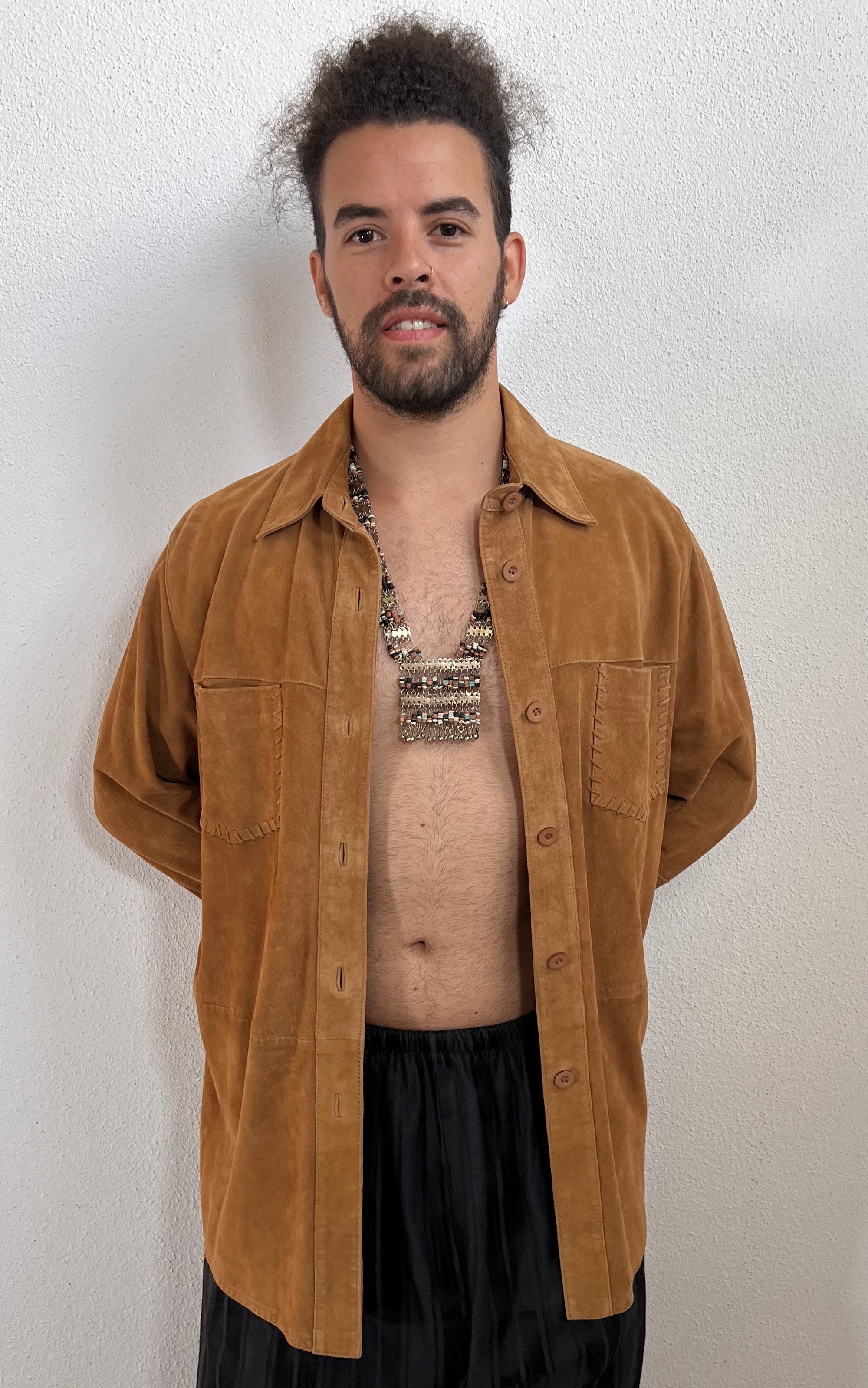 Vintage MENS Suede Leather Shirt