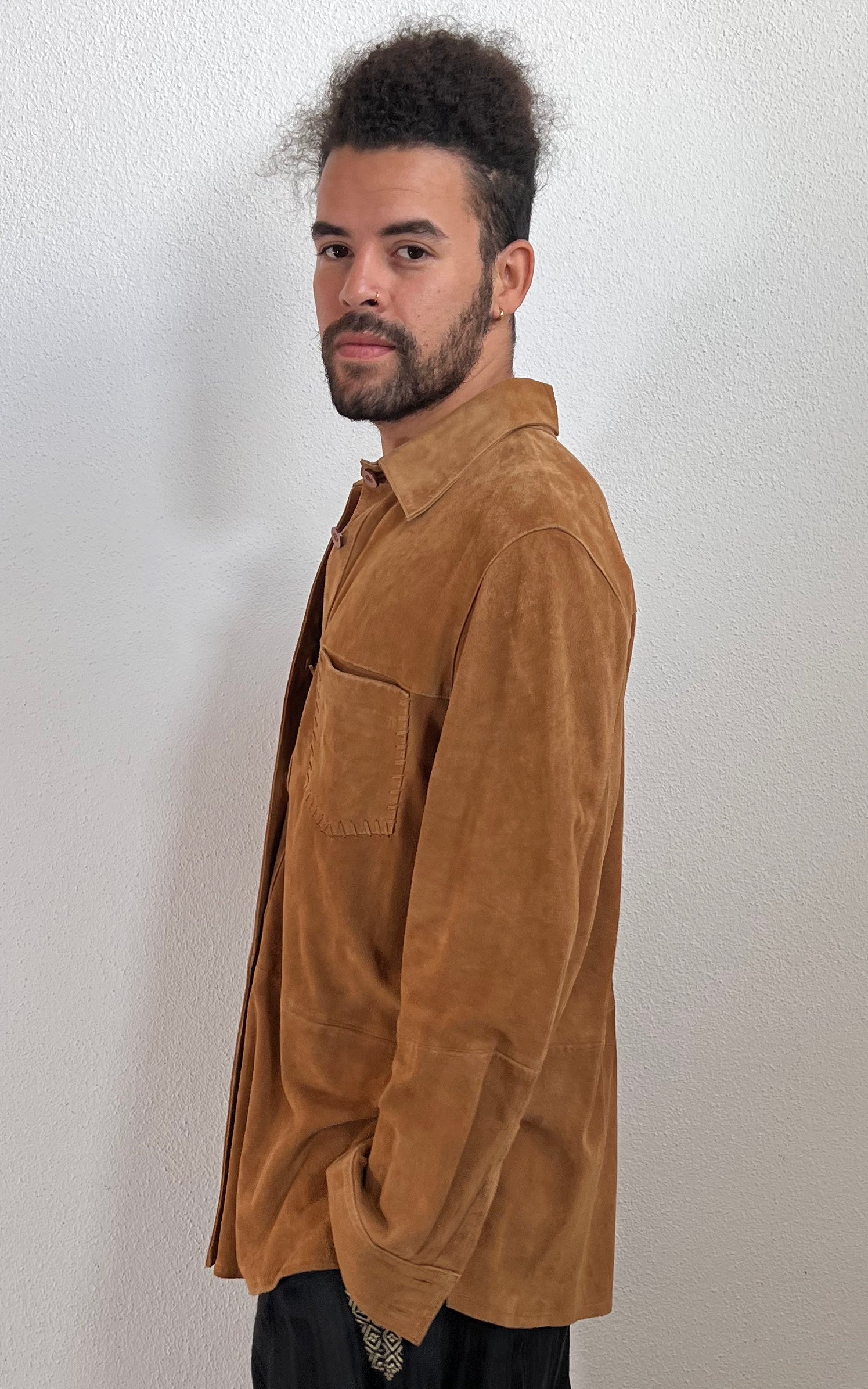 Vintage MENS Suede Leather Shirt