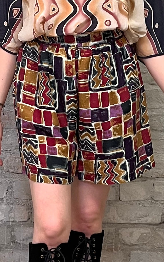 Vintage 90s Silk Shorts