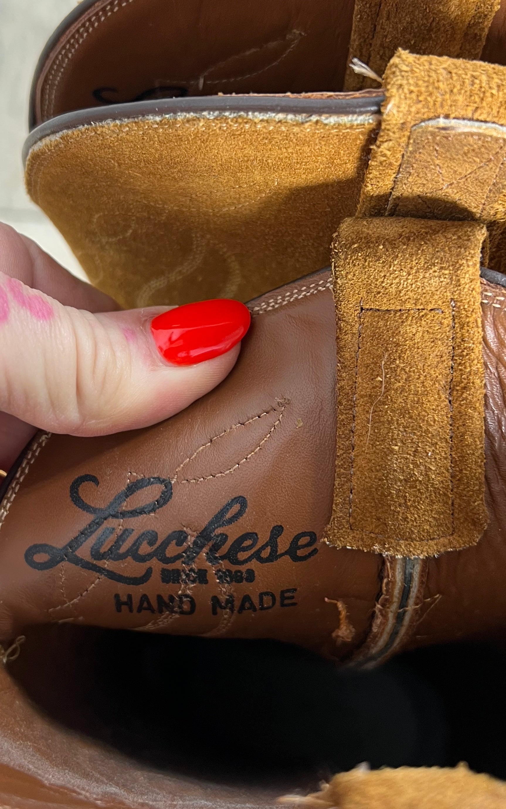 Vintage Handmade LUCCESE Cowboy Boots 37