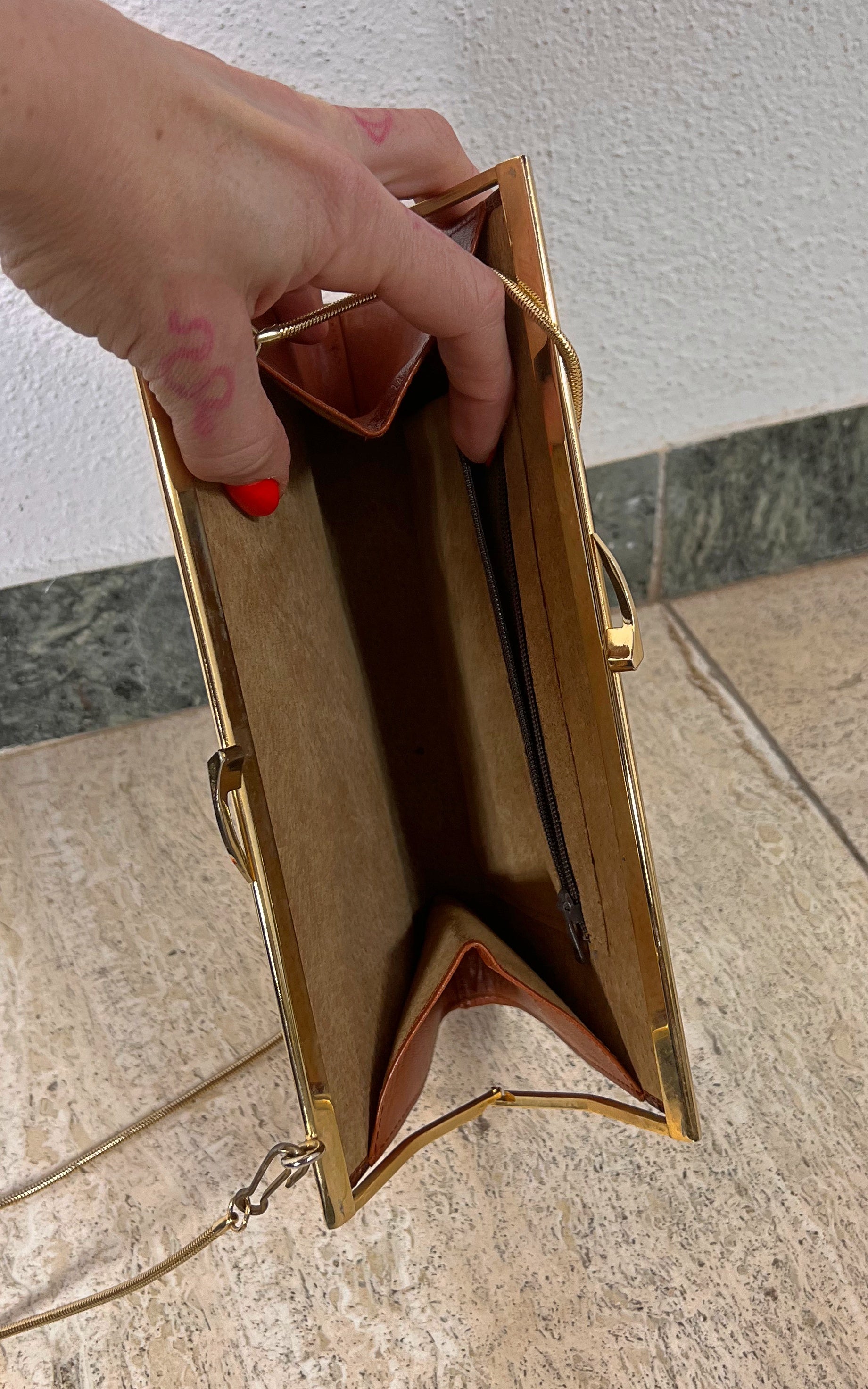 Vintage 70s Python Skin Bag