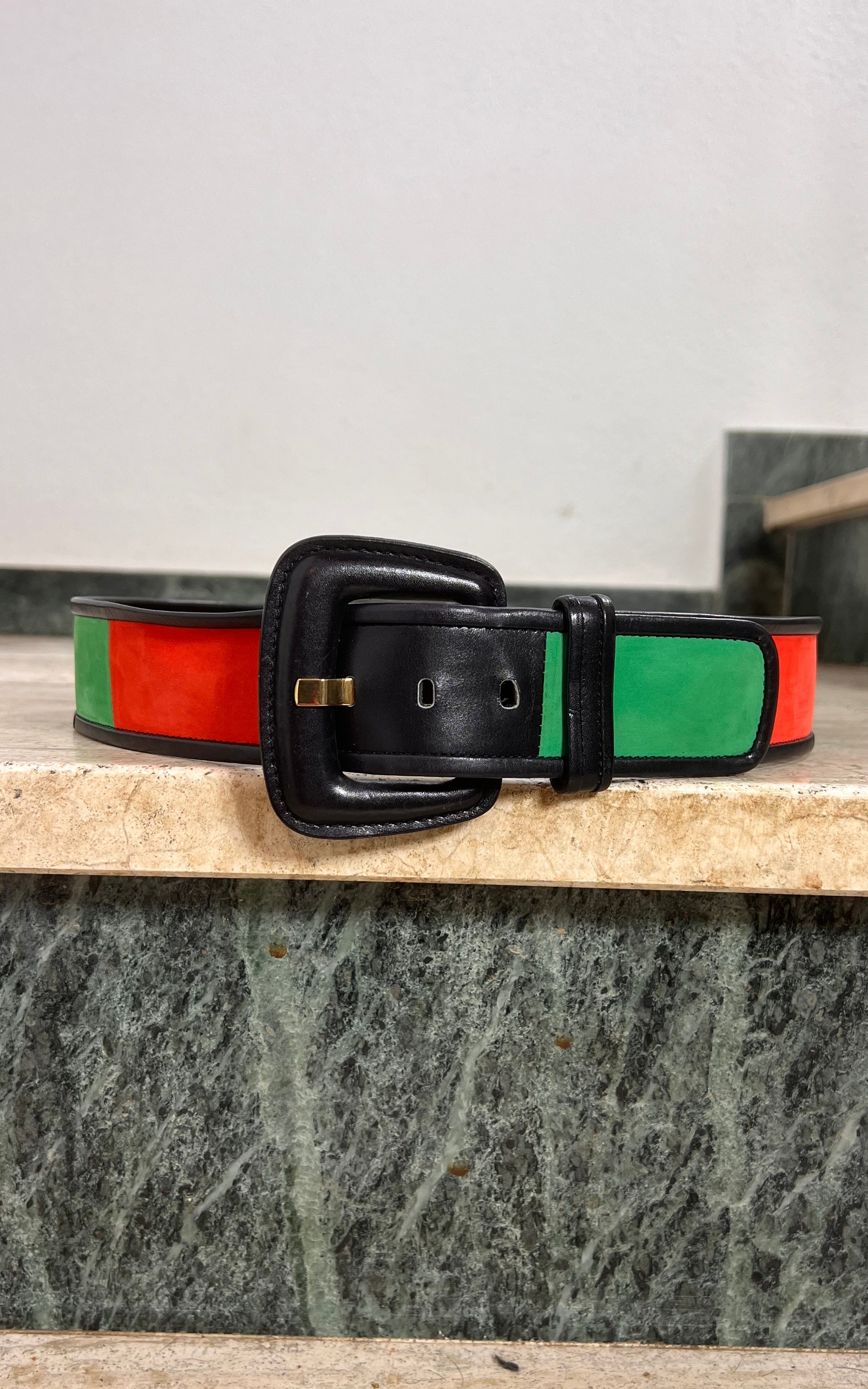 Vintage Big 90s Escada Color-block Belt