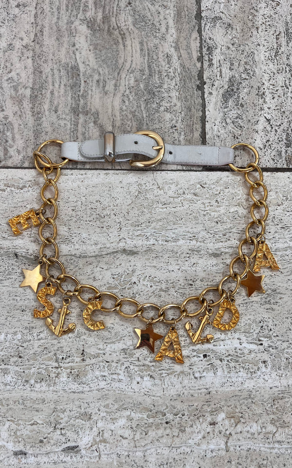 Vintage 80s Escada Nautical Chain Belt