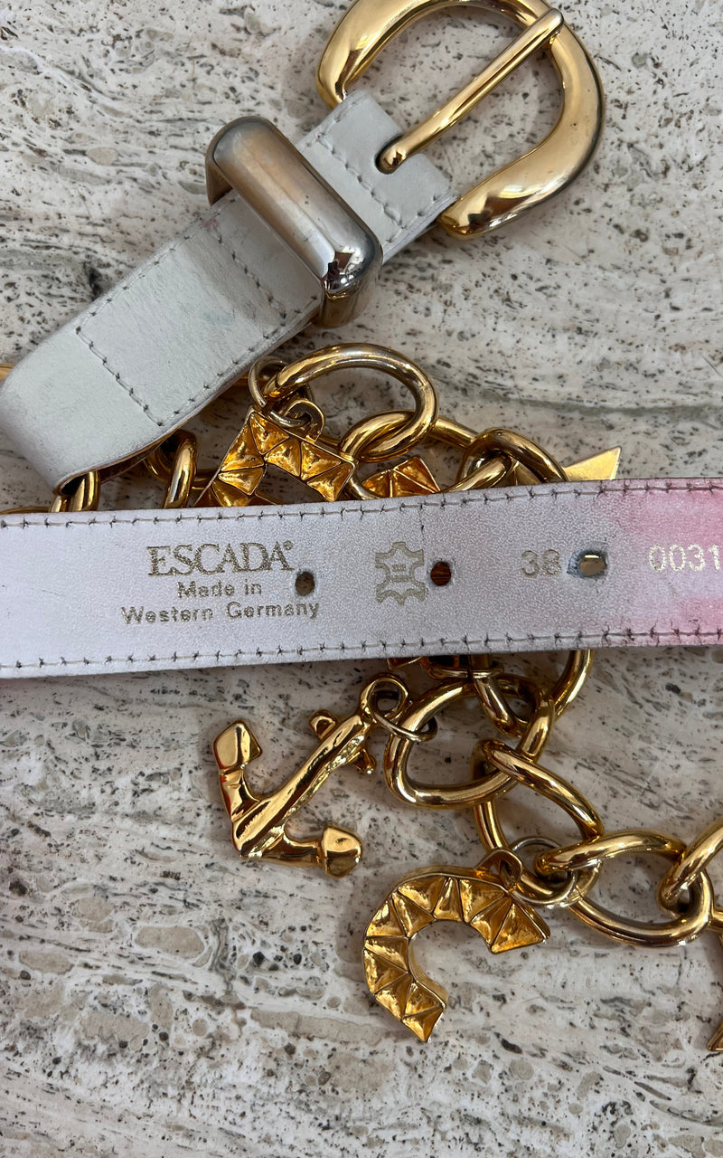 Vintage 80s Escada Nautical Chain Belt