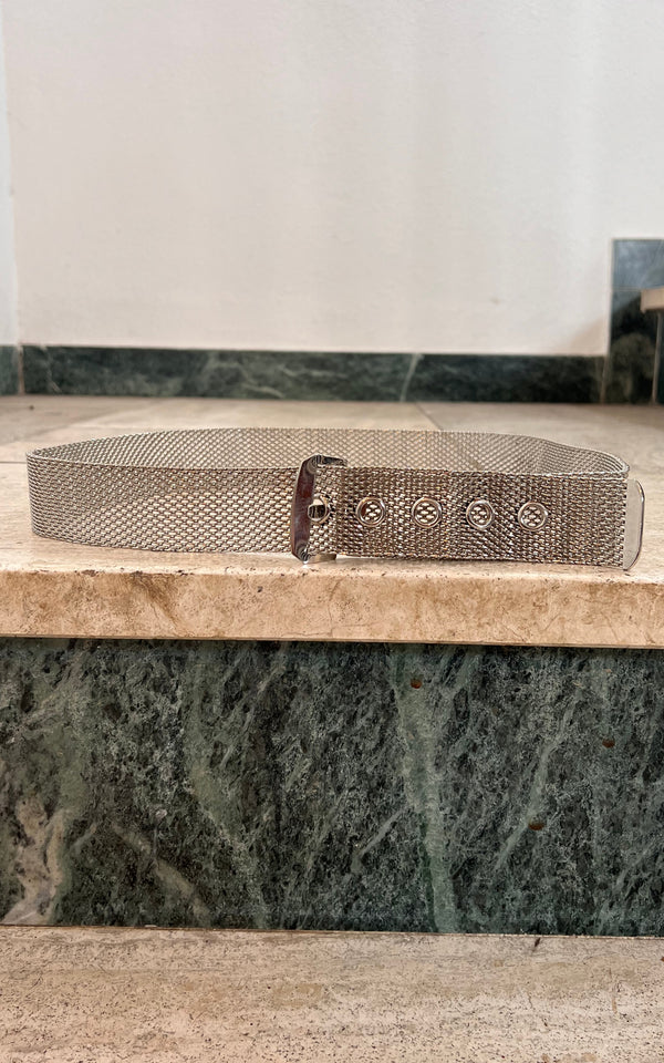 Vintage Silver Metal Belt