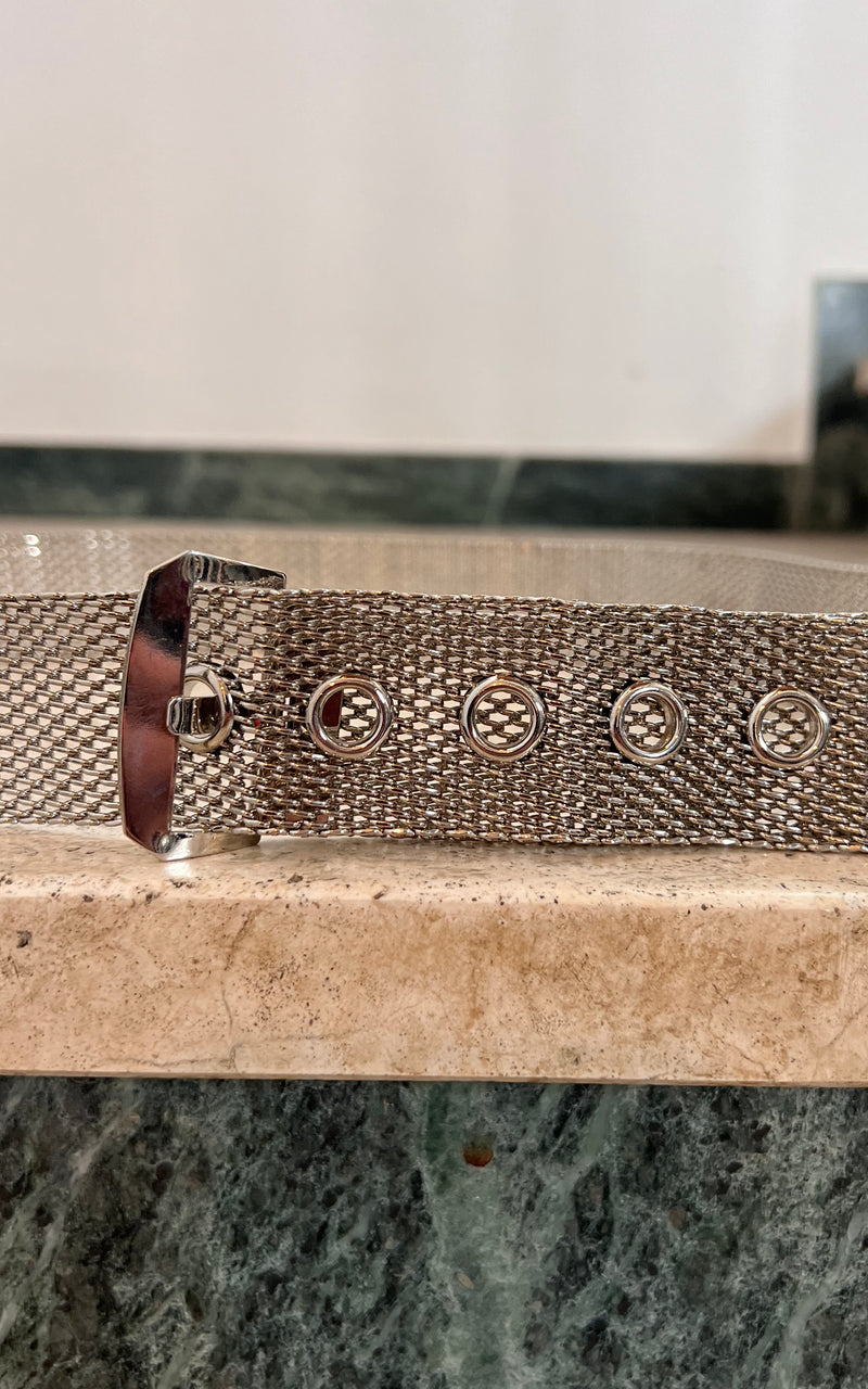 Vintage Silver Metal Belt