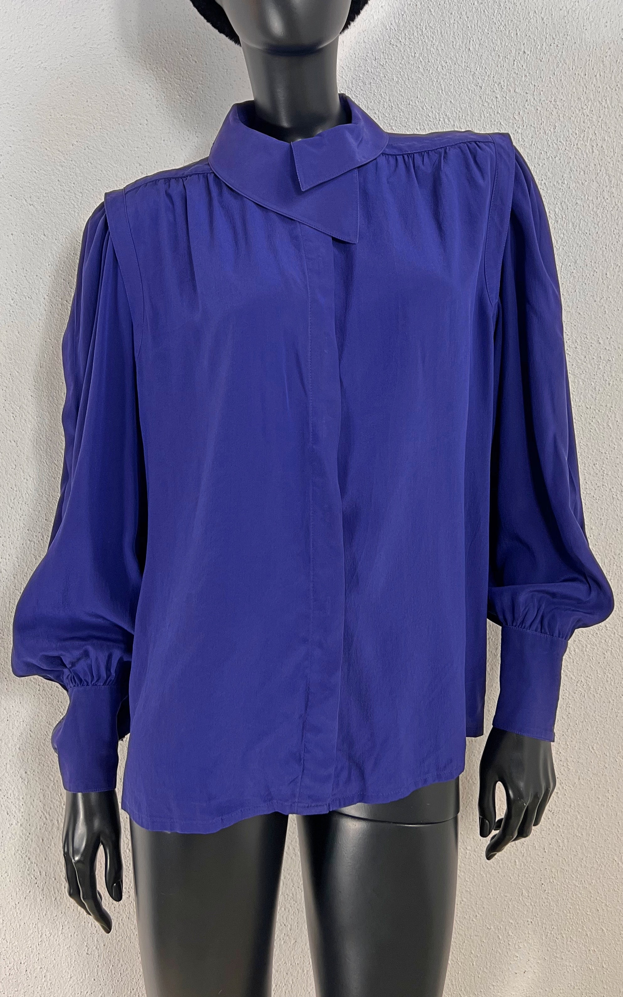Vintage Purple Escada Silk Blouse