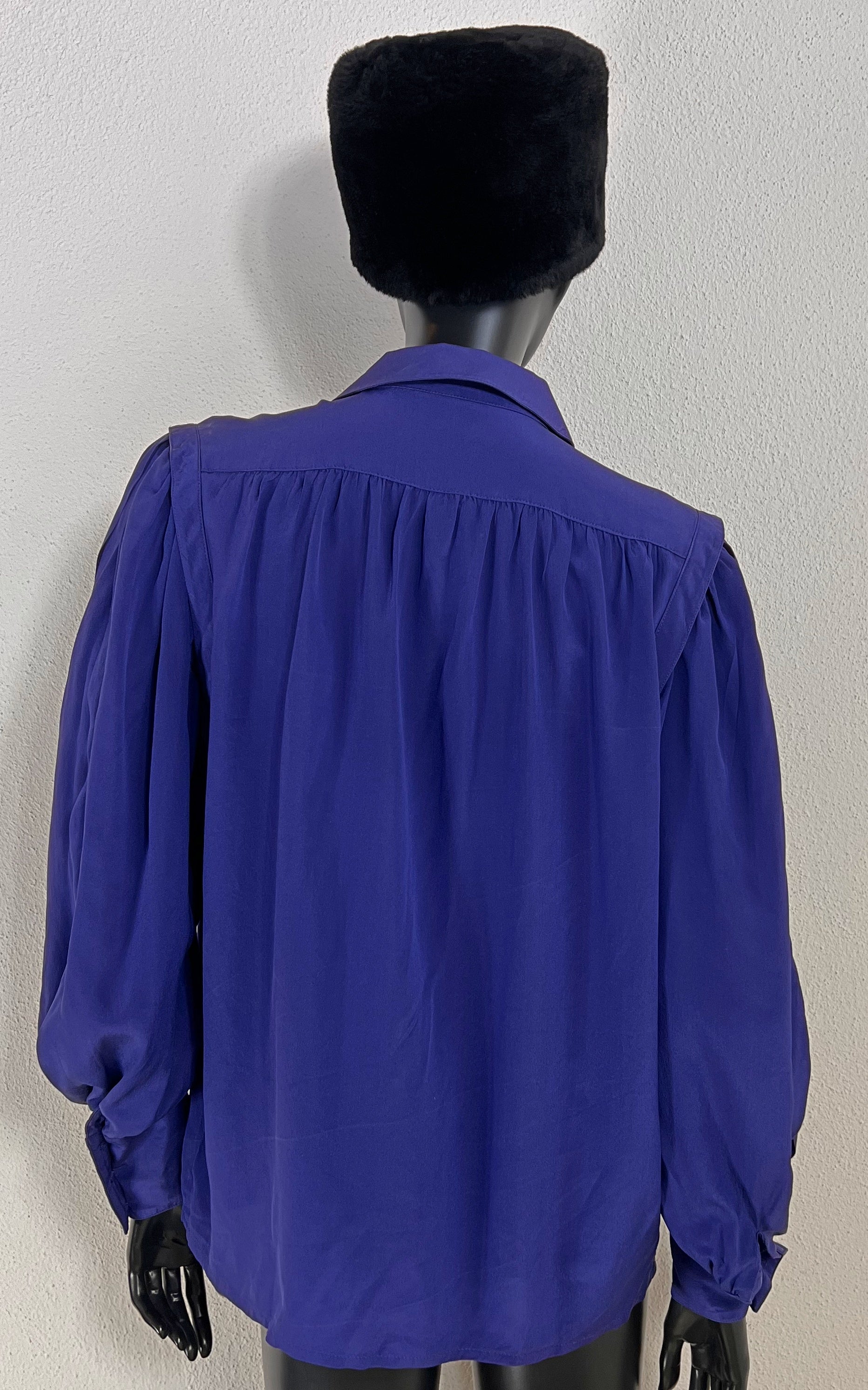 Vintage Purple Escada Silk Blouse