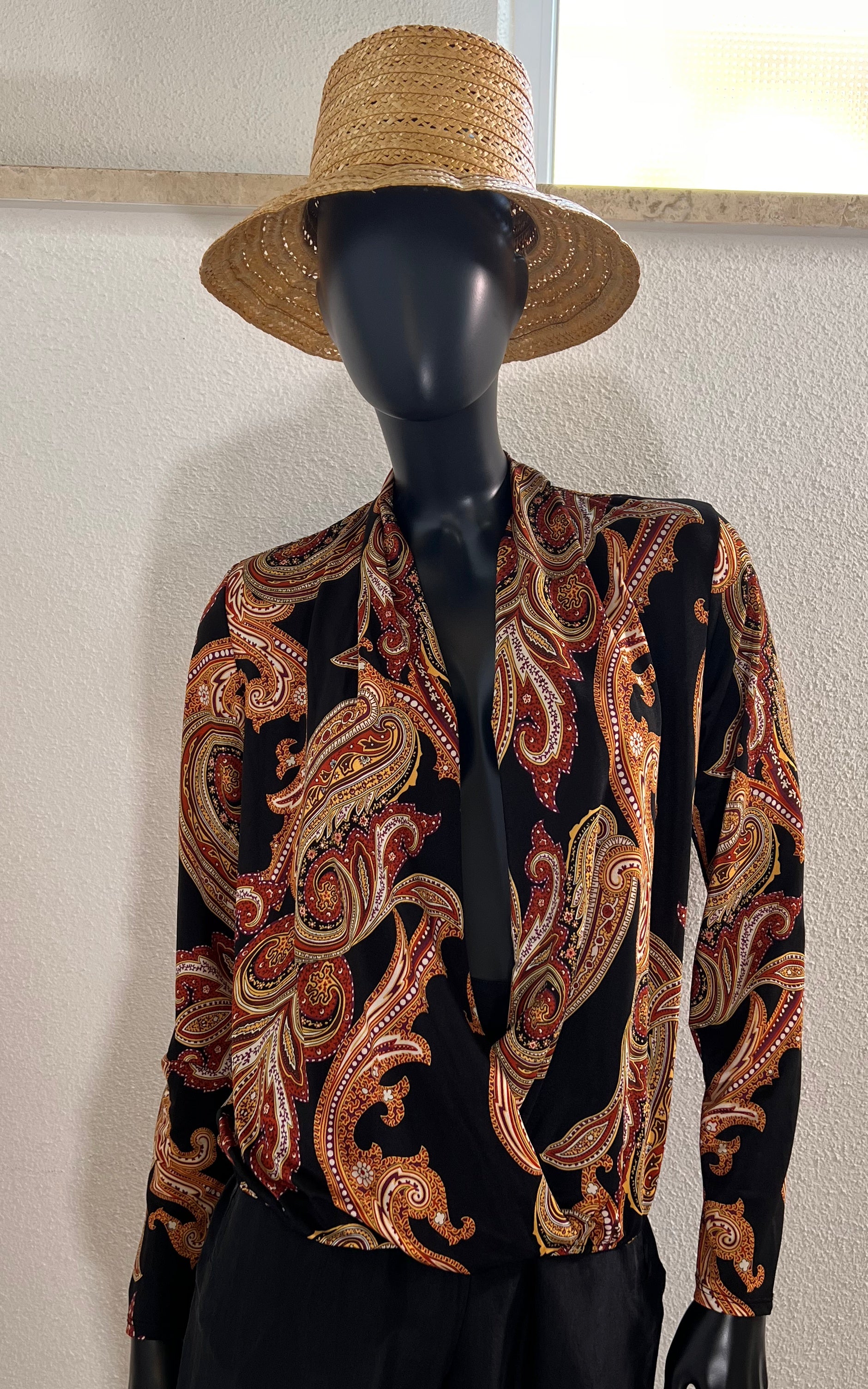 Vintage 90s Vestino Paisley Top