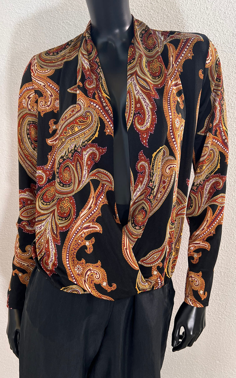 Vintage 90s Vestino Paisley Top