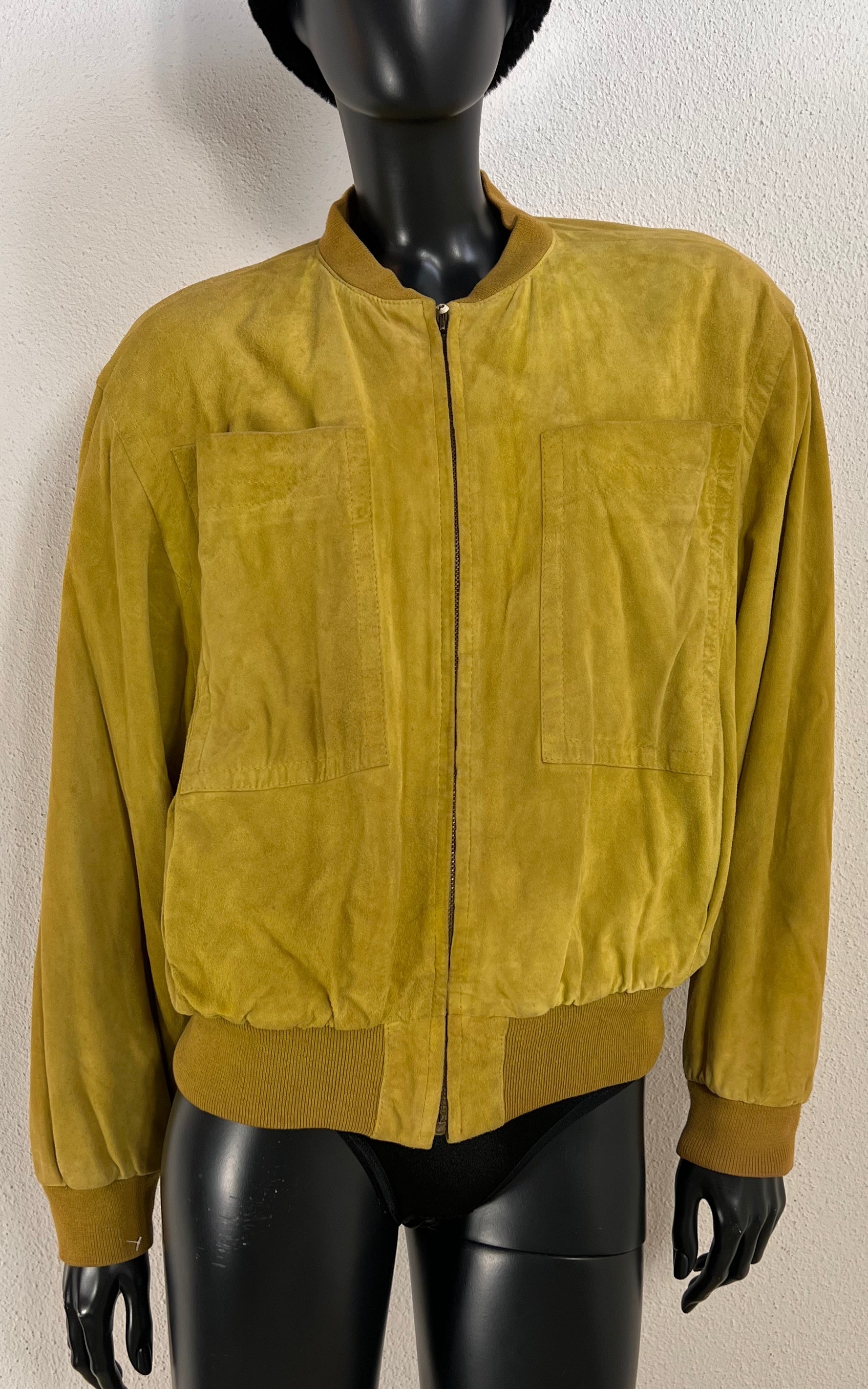 Vintage Rene Lezard Suede Bomber Jacket