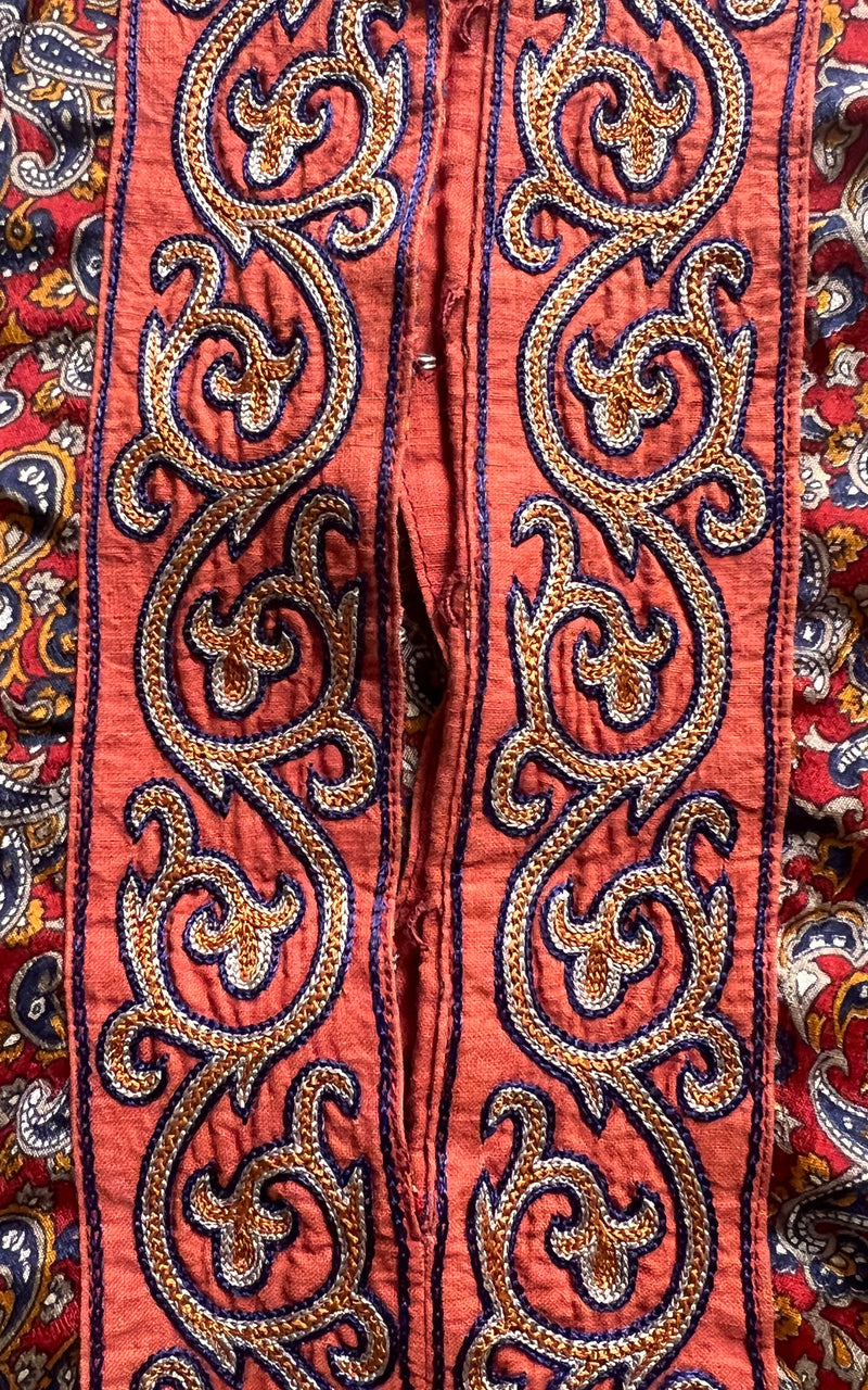 Vintage 70s Indian Silk Caftan Dress