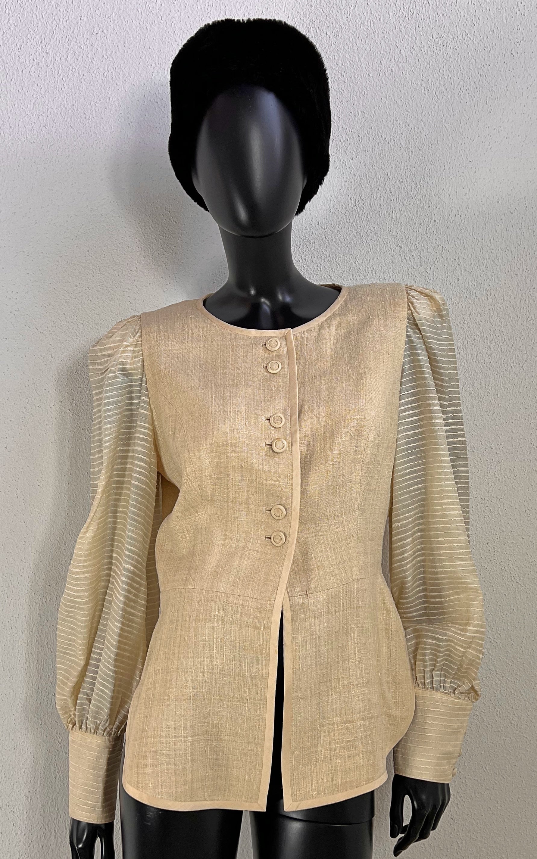Vintage Raw Silk Blouse