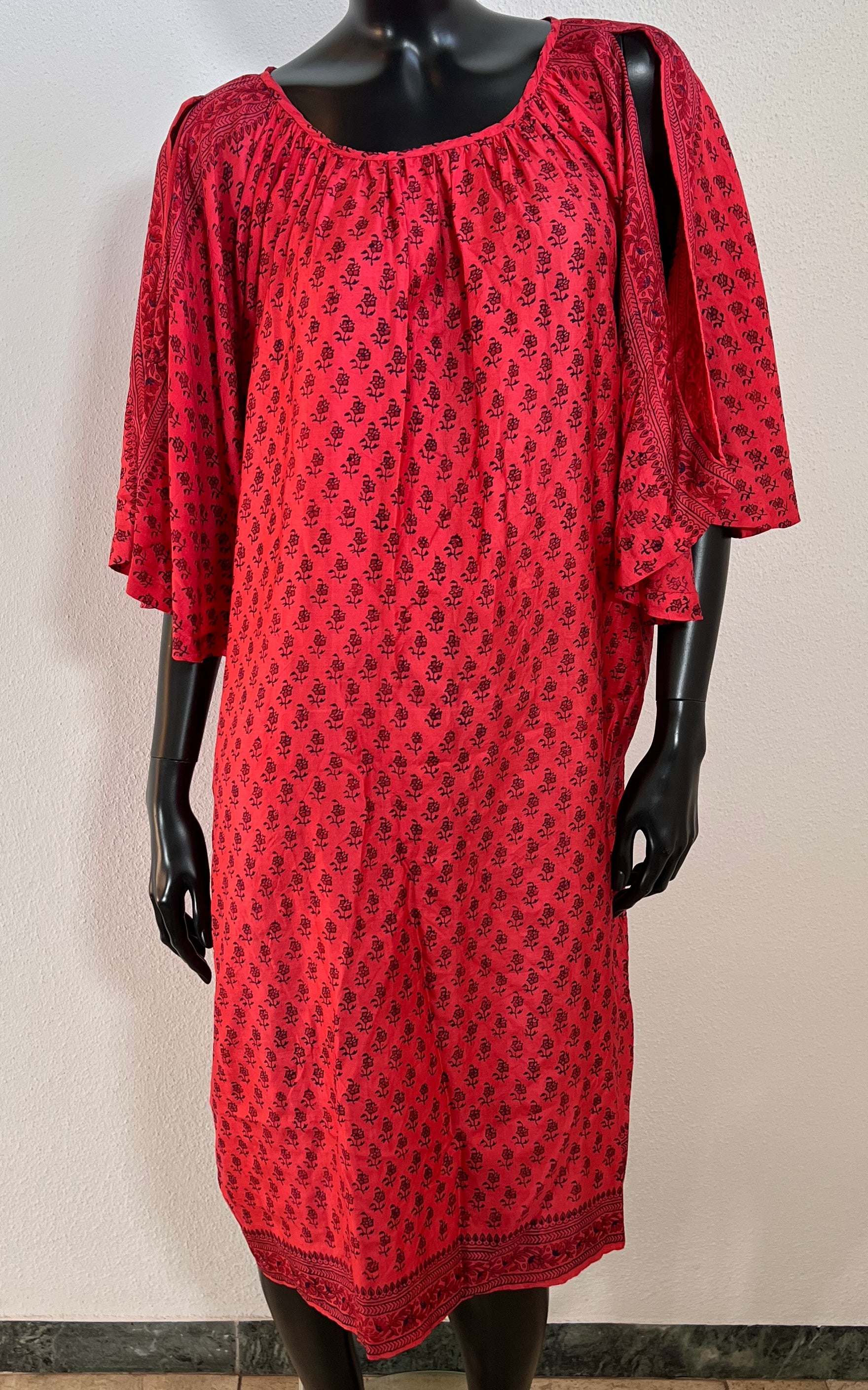 Vintage Indian Silk Caftan Dress