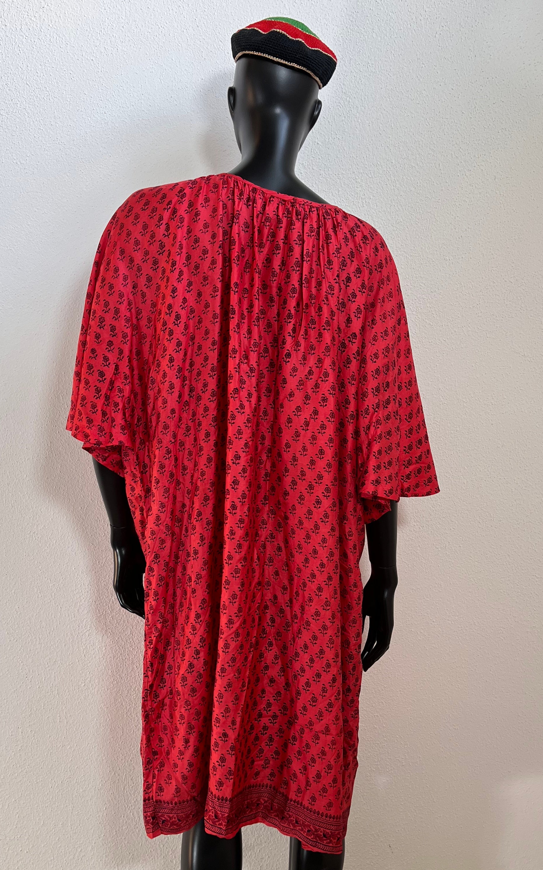 Vintage Indian Silk Caftan Dress