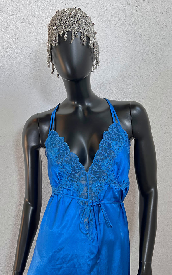 Vintage Fürstenberg Electric Blue Slip Dress