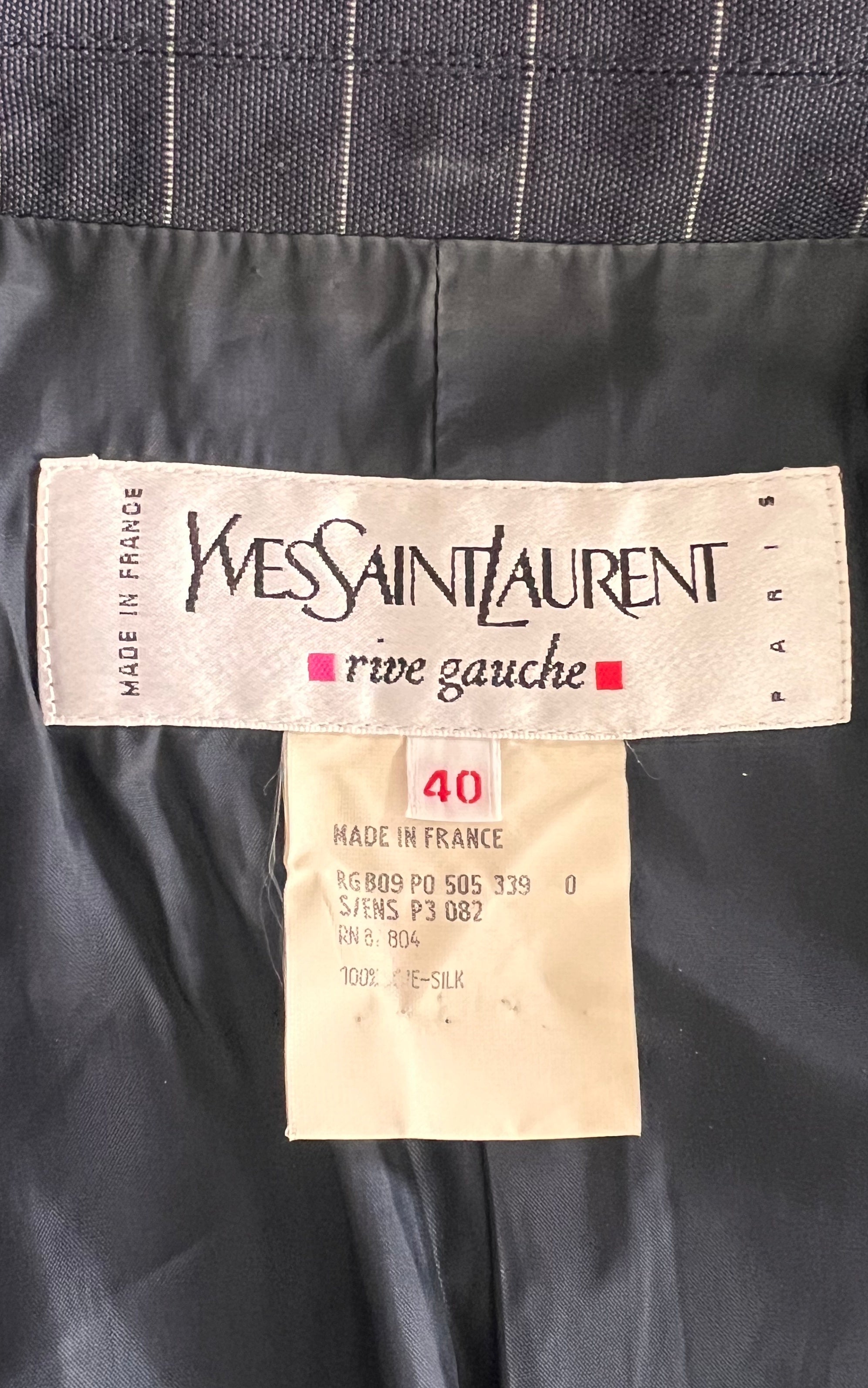 Vintage Yves Saint Laurent Pinstripe Jacket