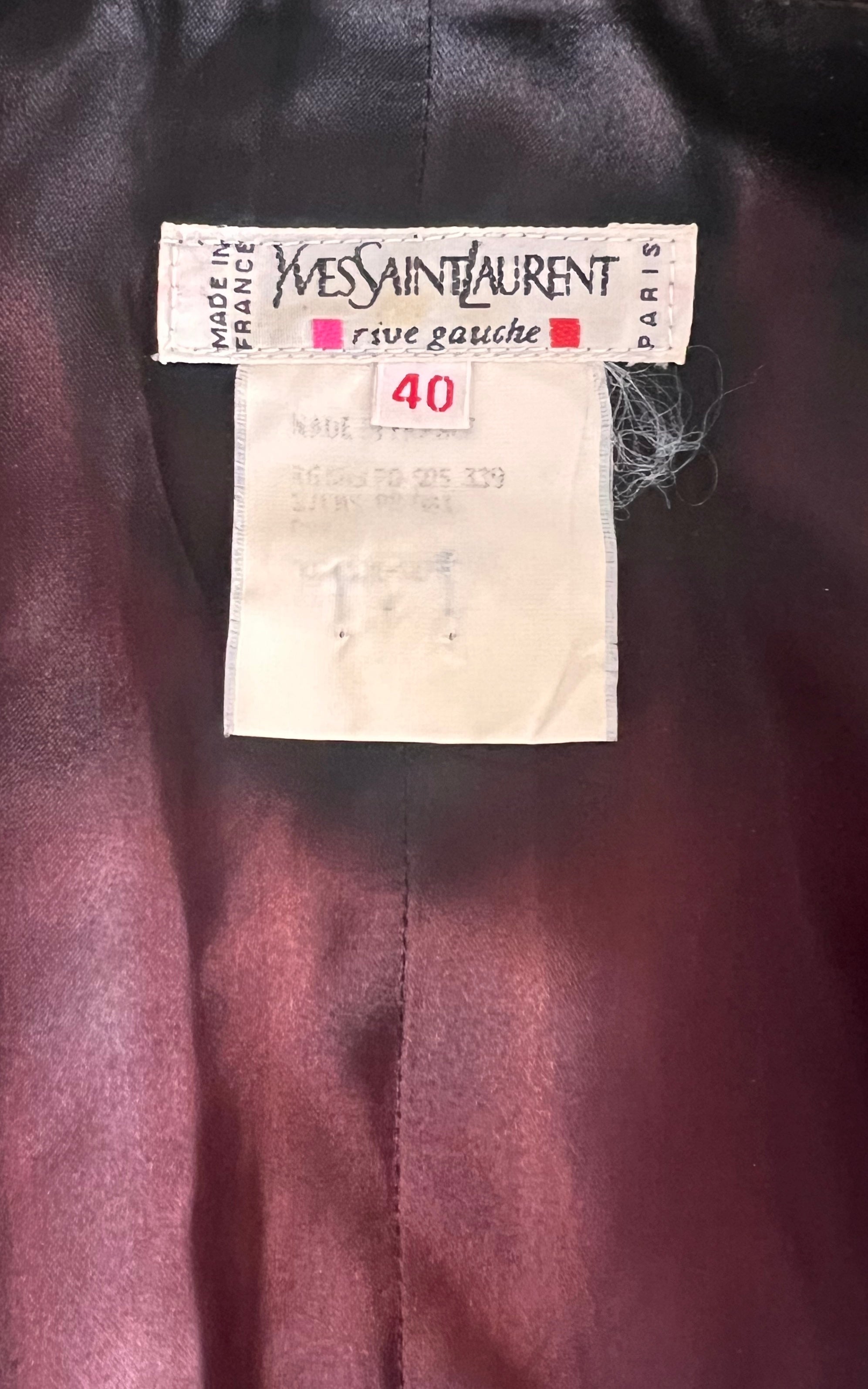 Vintage Yves Saint Laurent Pinstripe Waistcoat