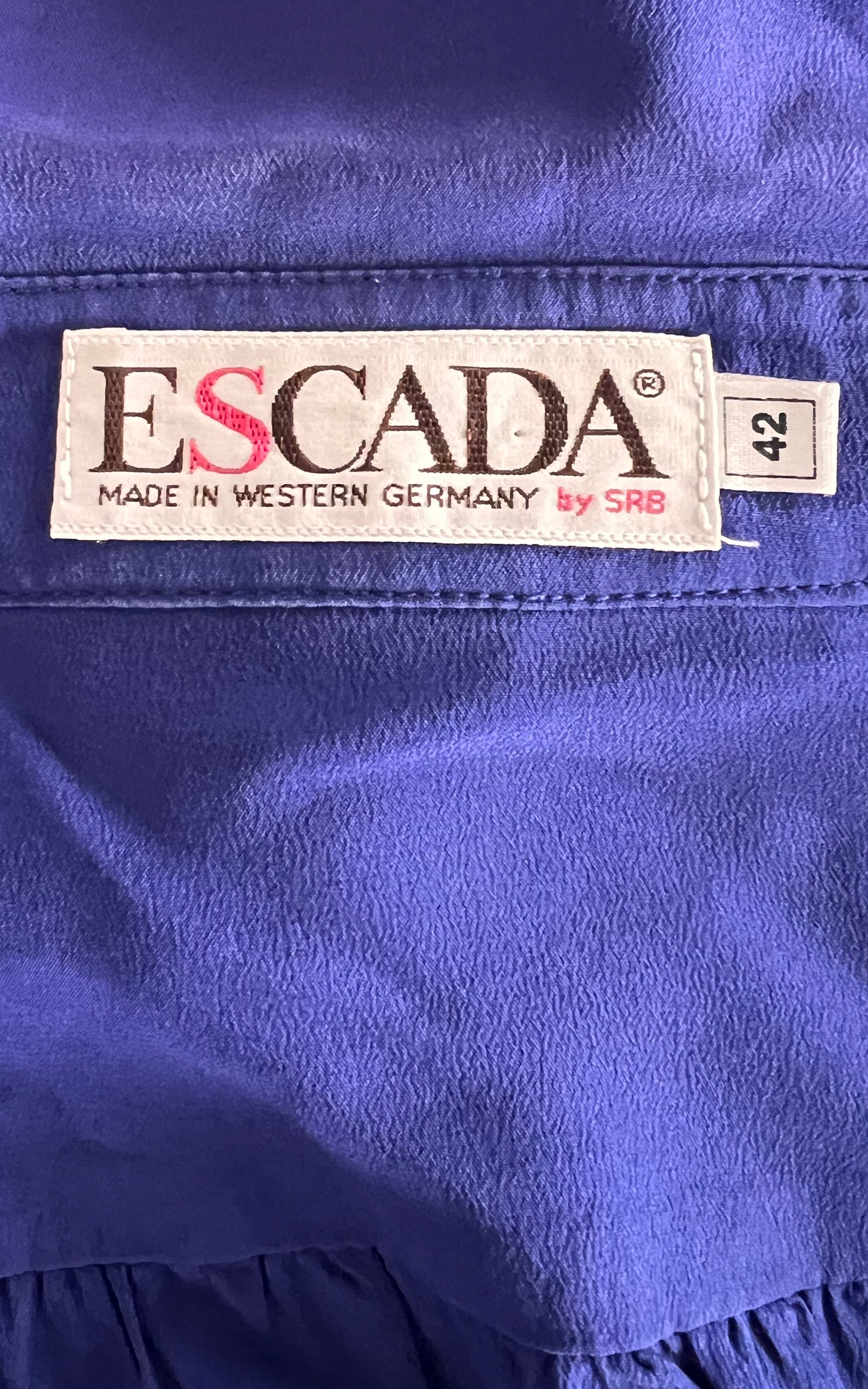 Vintage Purple Escada Silk Blouse