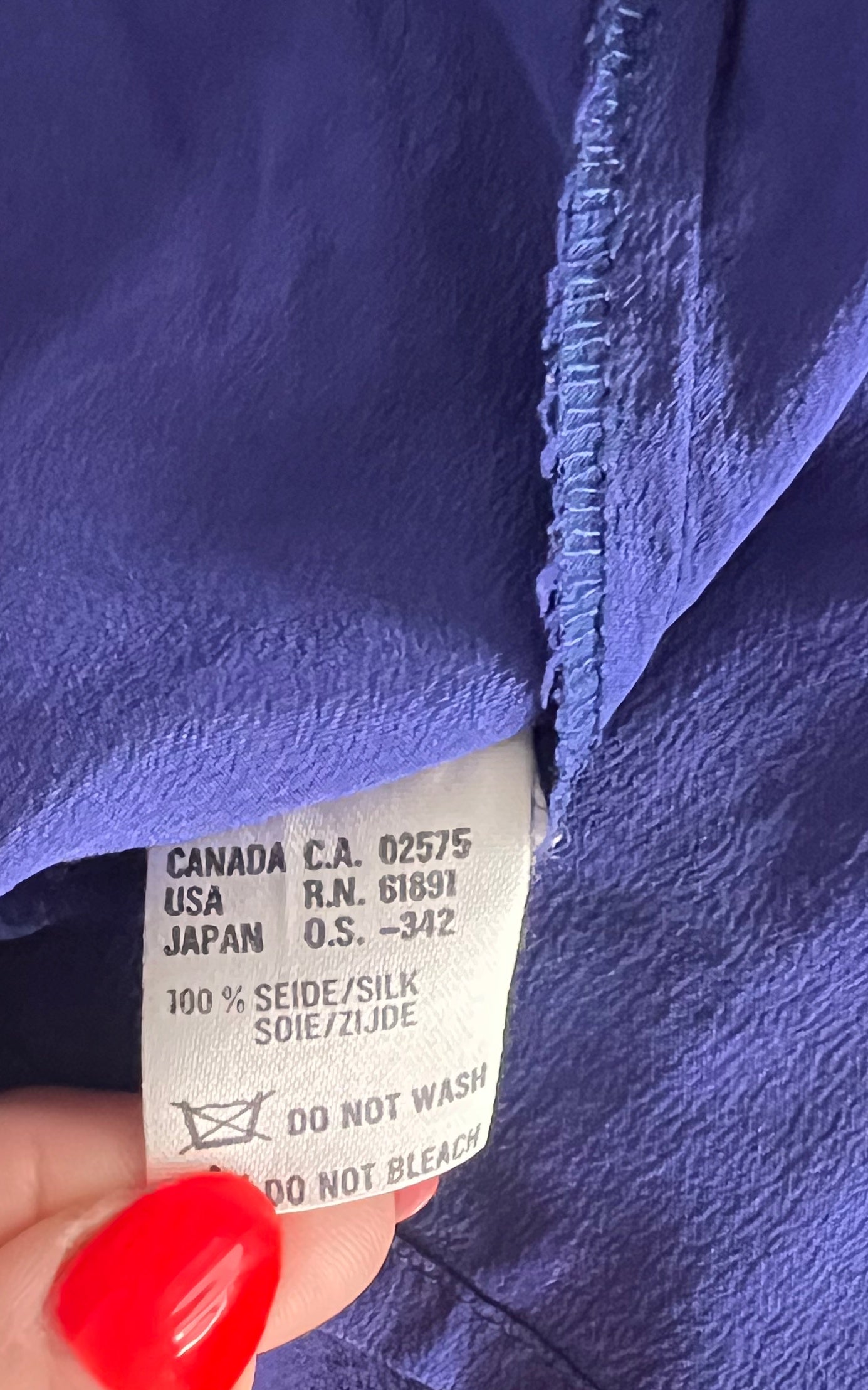 Vintage Purple Escada Silk Blouse