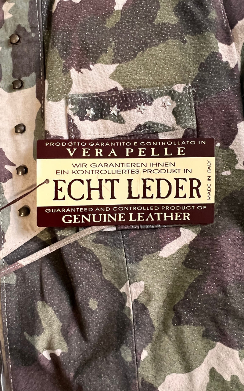 Vintage Camouflage Suede Shirt