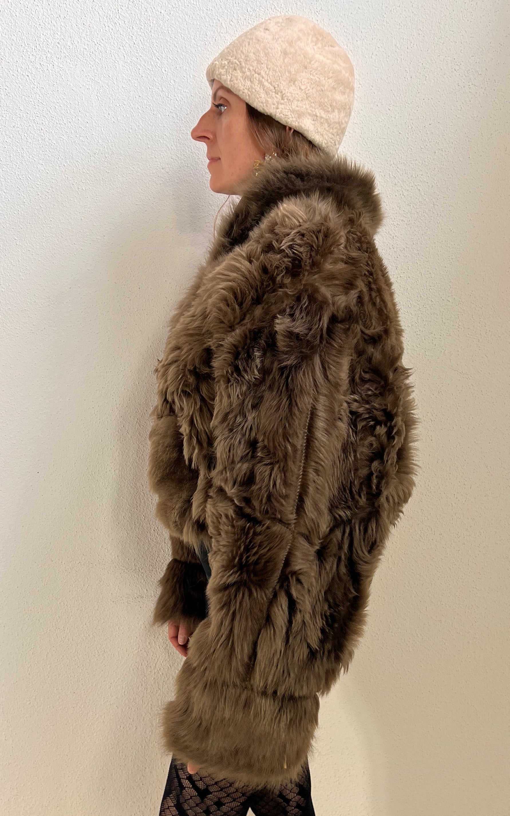 Reworked Curly Lamb Shearling Jacket