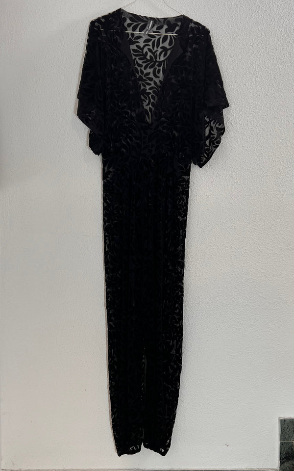 Norma Kamali Sheer Burnout Overall