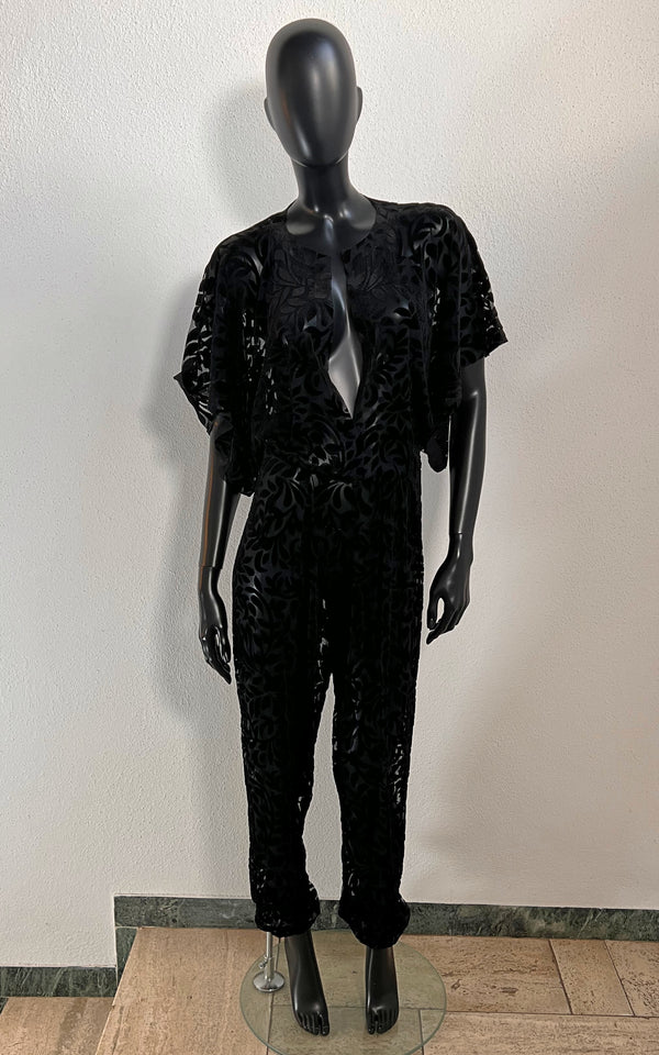 Norma Kamali Sheer Burnout Overall