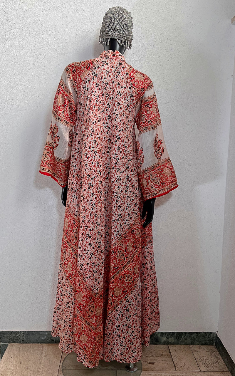 Vintage 70s Silk Caftan Dress