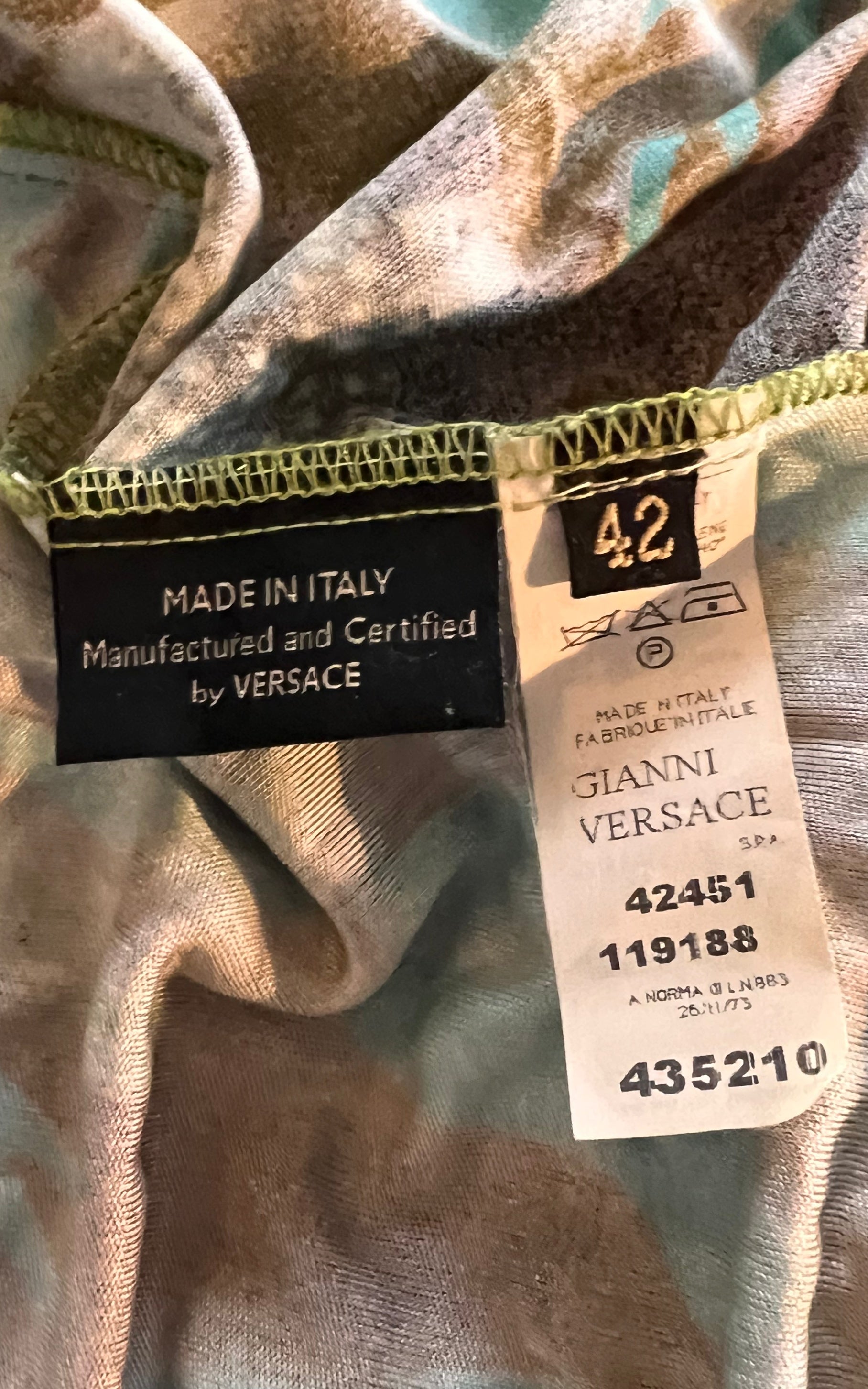 Vintage Versace Silk Top - Iconic Cactus and Jungle Print