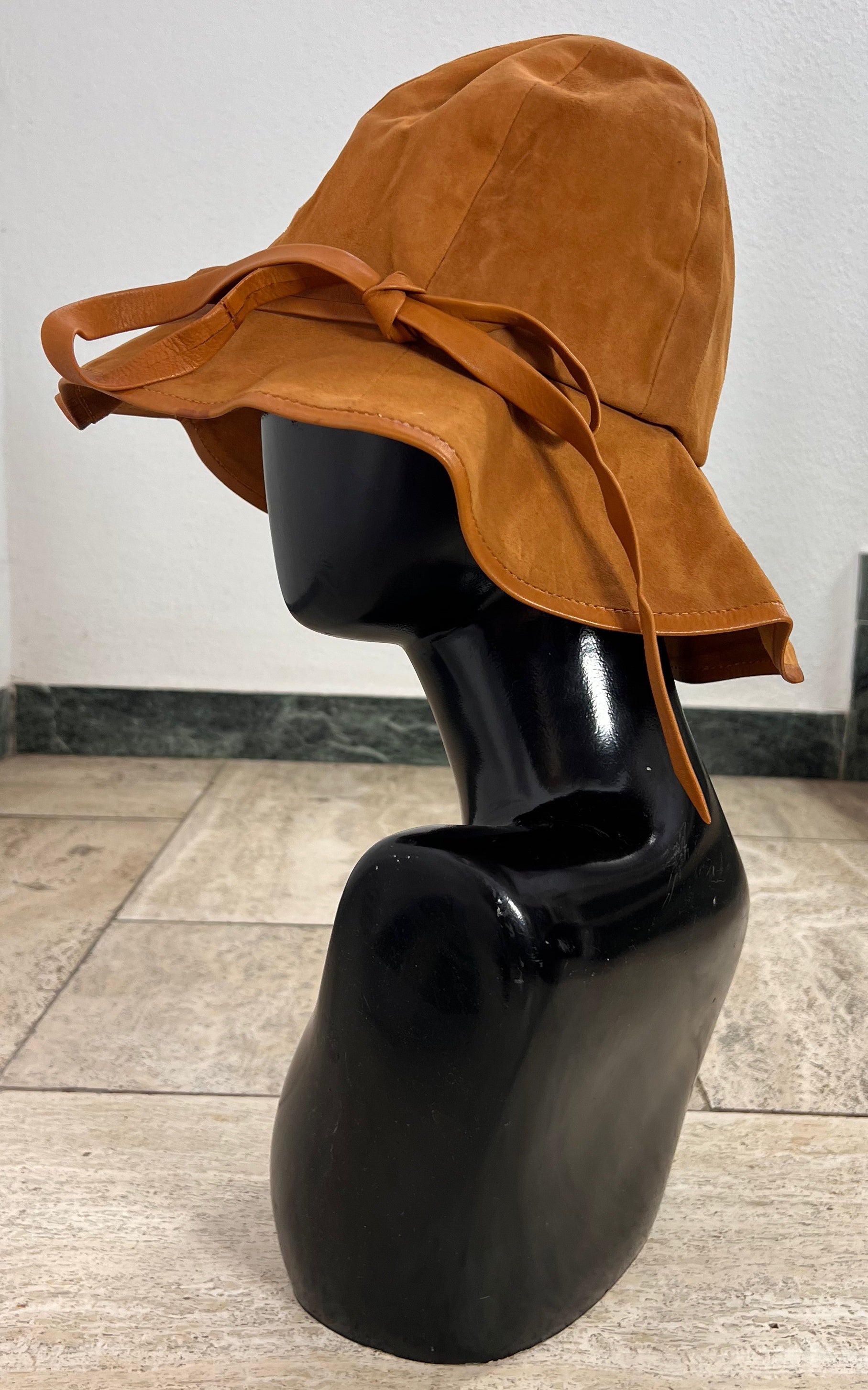 Vintage 1970s Floppy Suede Hat