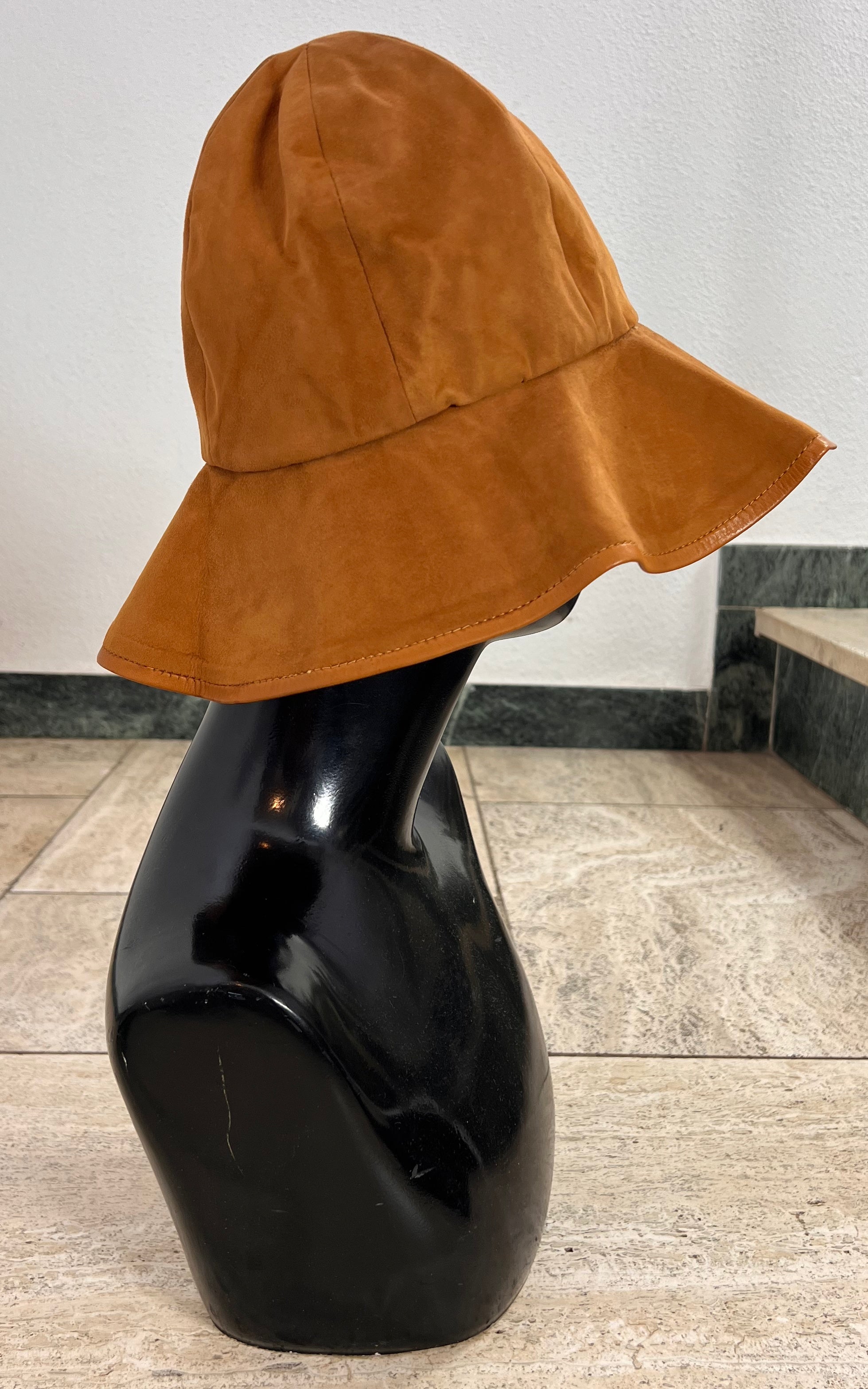 Vintage 1970s Floppy Suede Hat